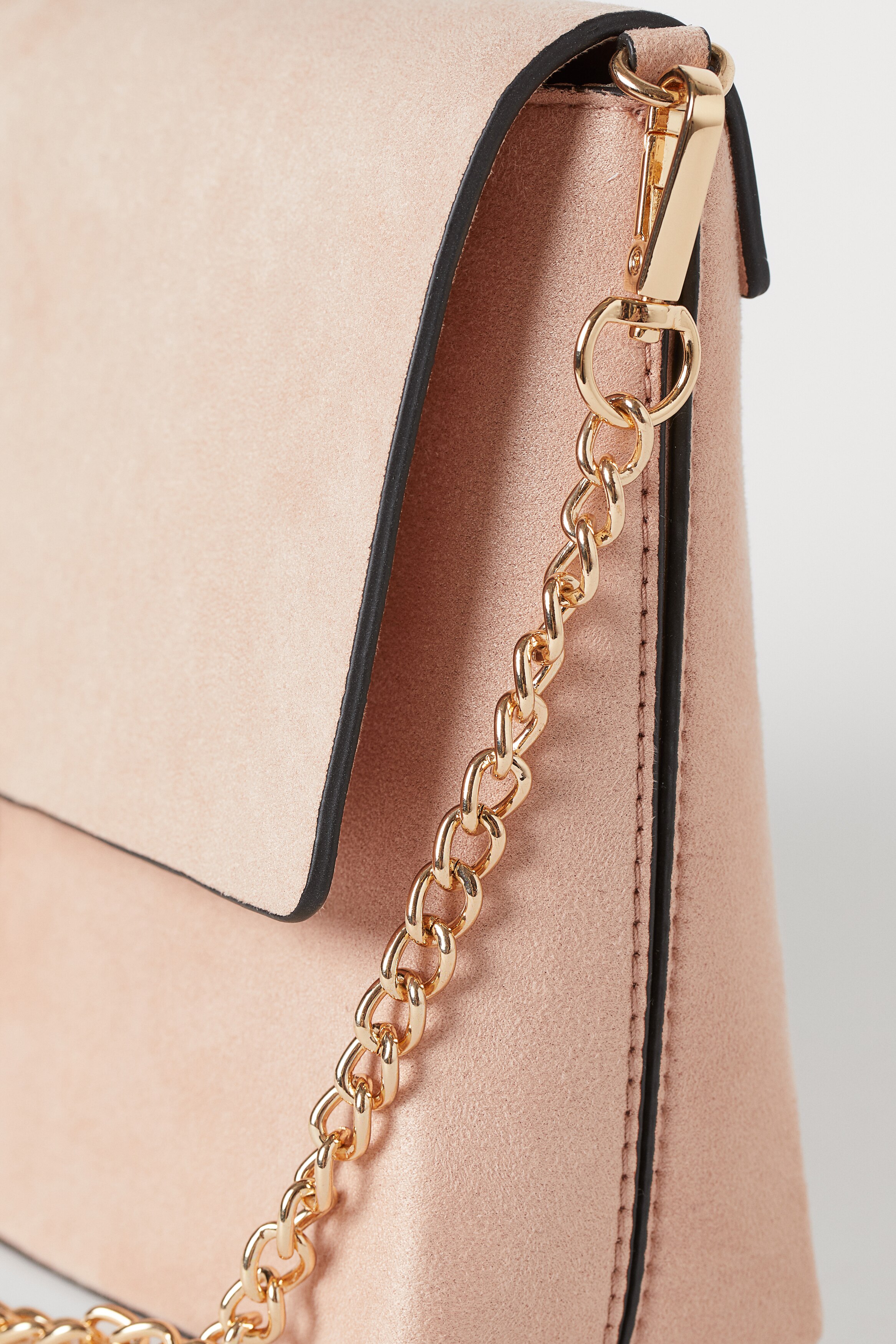 Pochette Cloutée H&M Avec Bandoulière Fine Et Rivets Cuivrés - Noire, Pression Centrale, Neuve étiquetée
