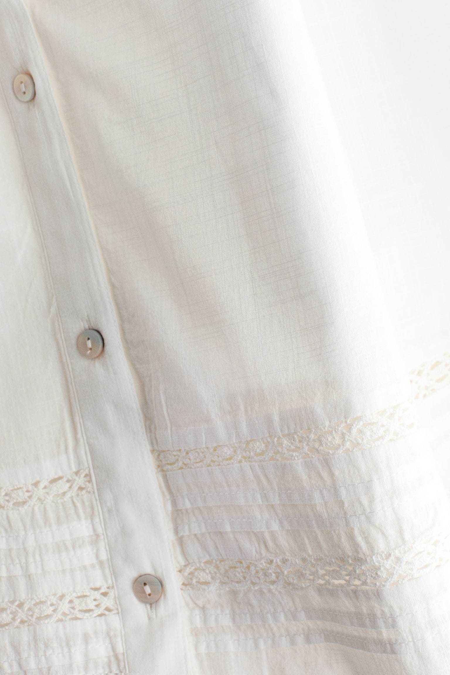 Oversized tie-belt tunic dress - White - 7