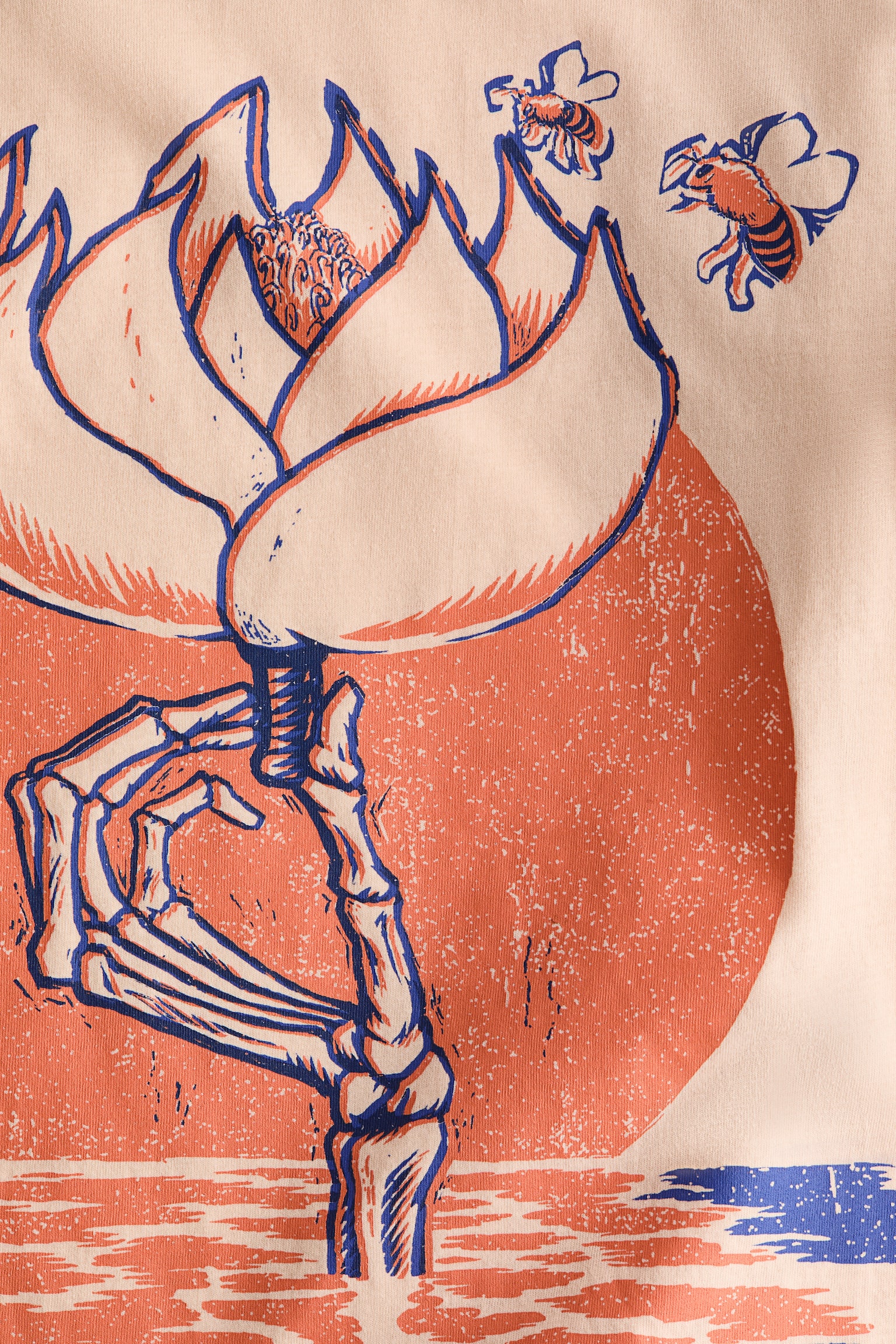 Oversized print-motif T-shirt - Light orange/Grateful Dead/Blue/Degas/Green/Woodstock/Light beige/Monet - 2