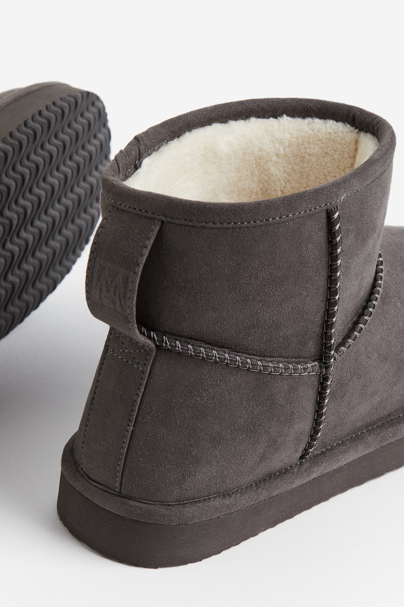 Warm Lined Boots - Grey/Black/Dark beige/Dark brown - 3