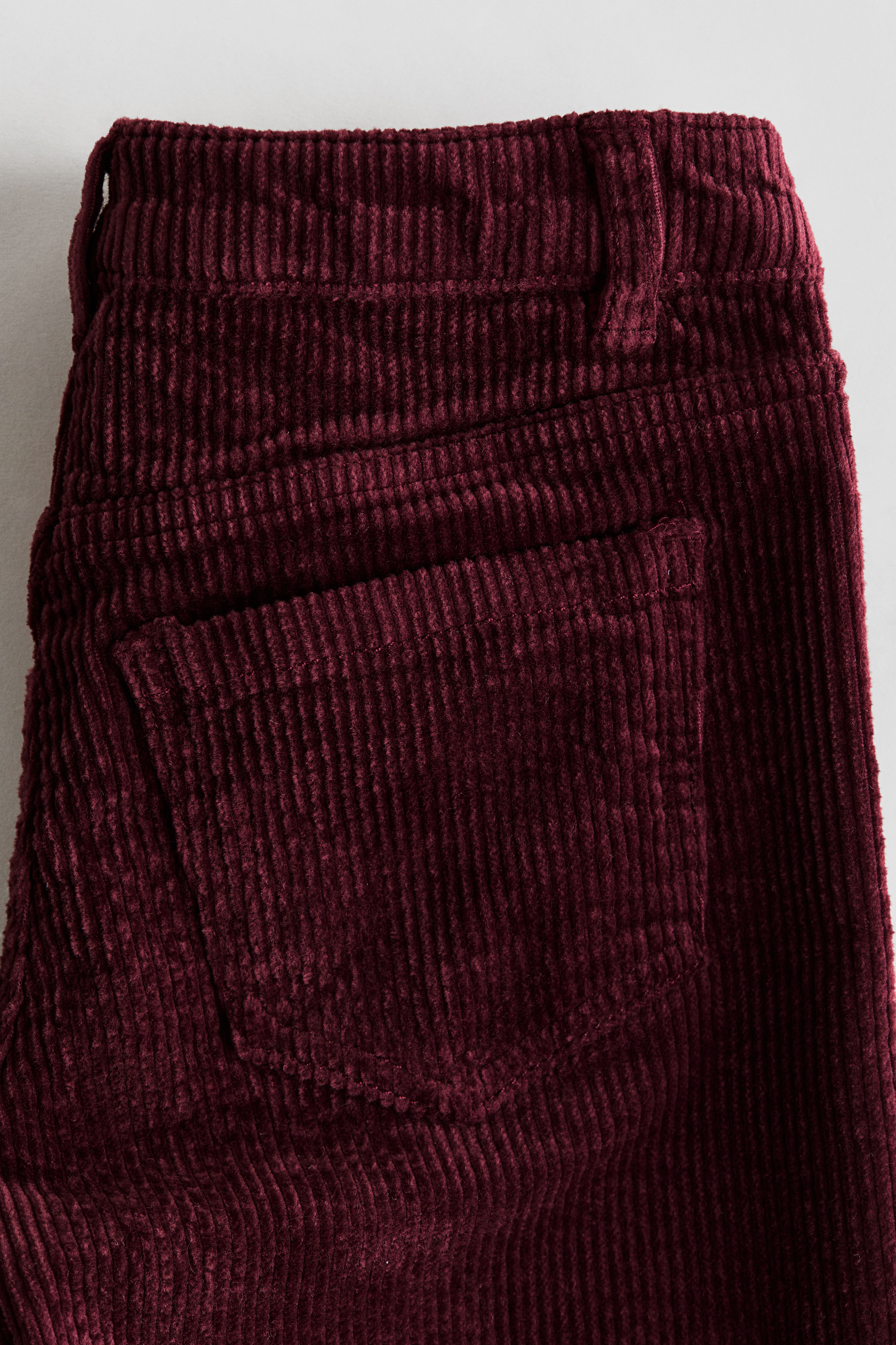 Wide-Leg Cotton Corduroy Pants
