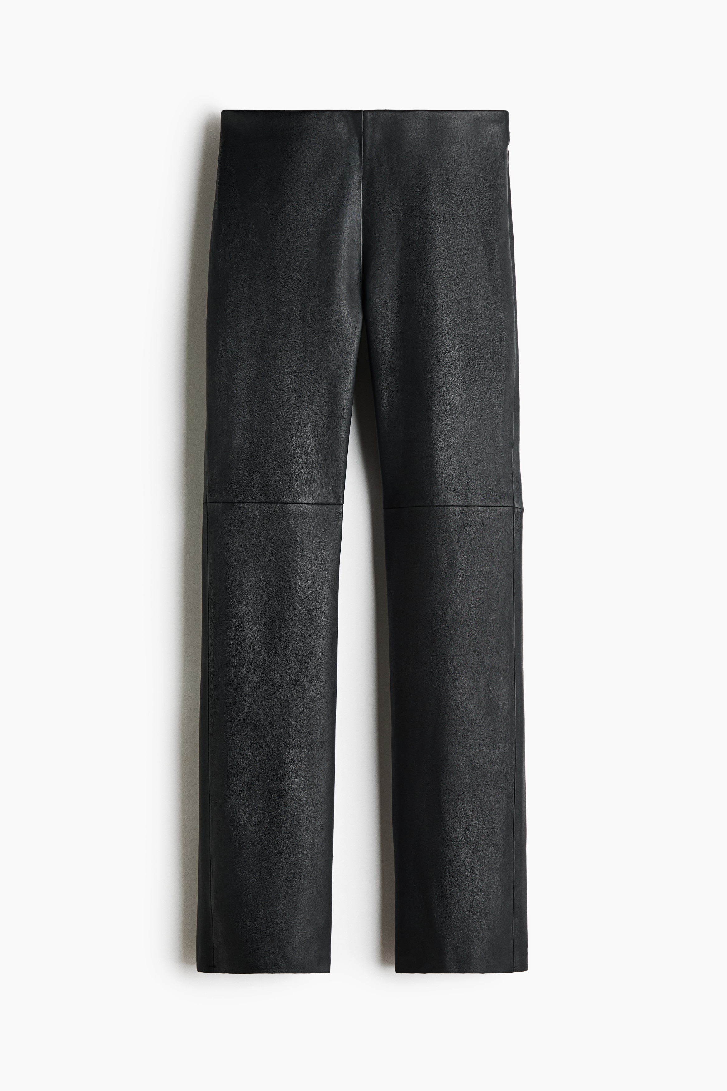 Leather trousers - Noir/Violet prune foncé