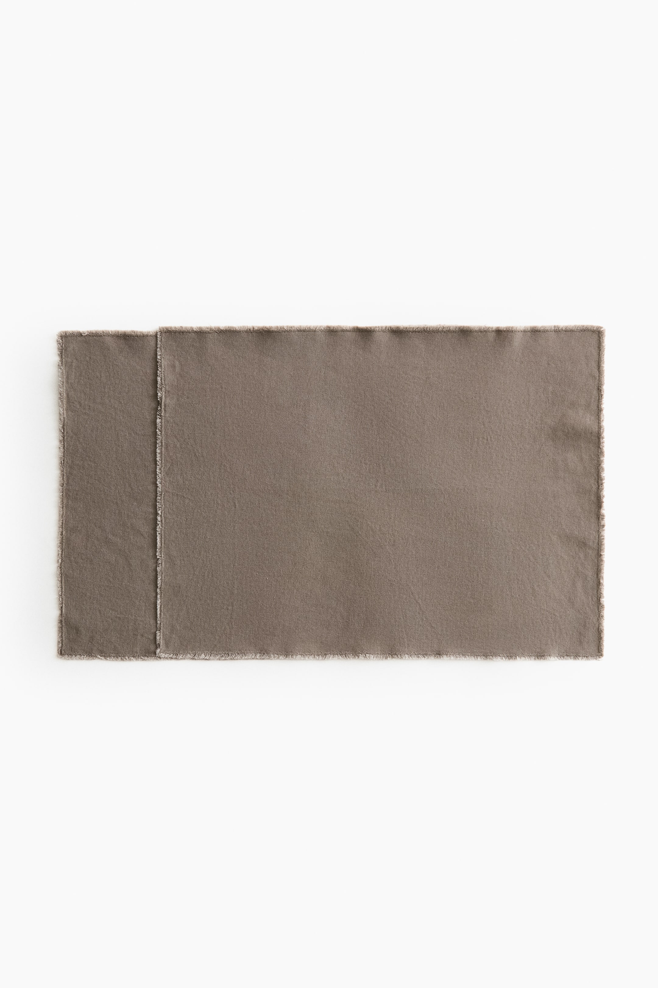 View larger image: 2-pack linen-blend place mats - Mole - Home All | H&M IN 1