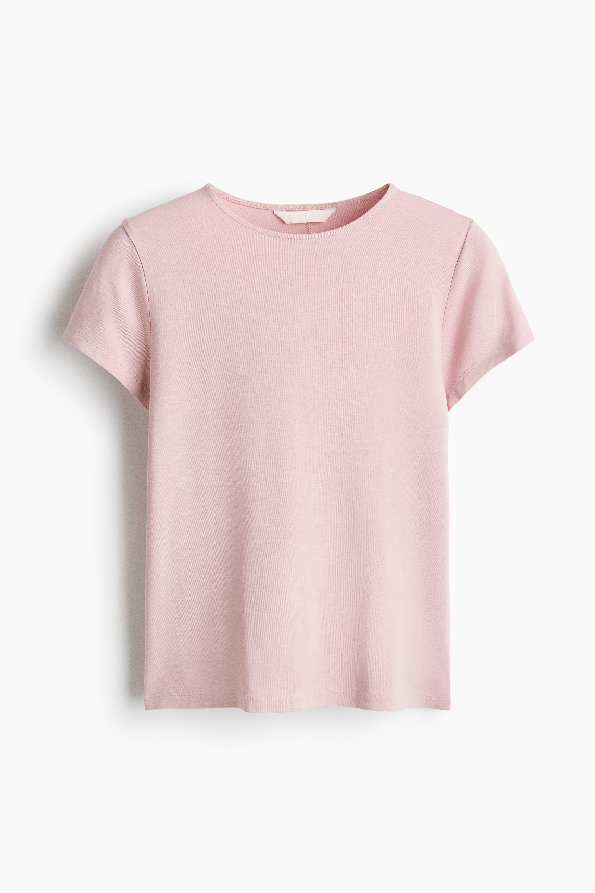 フィットレーヨンTシャツ - ライトダスティピンク/ブラック/ダークブラウン/ダークグレー/ライトベージュ