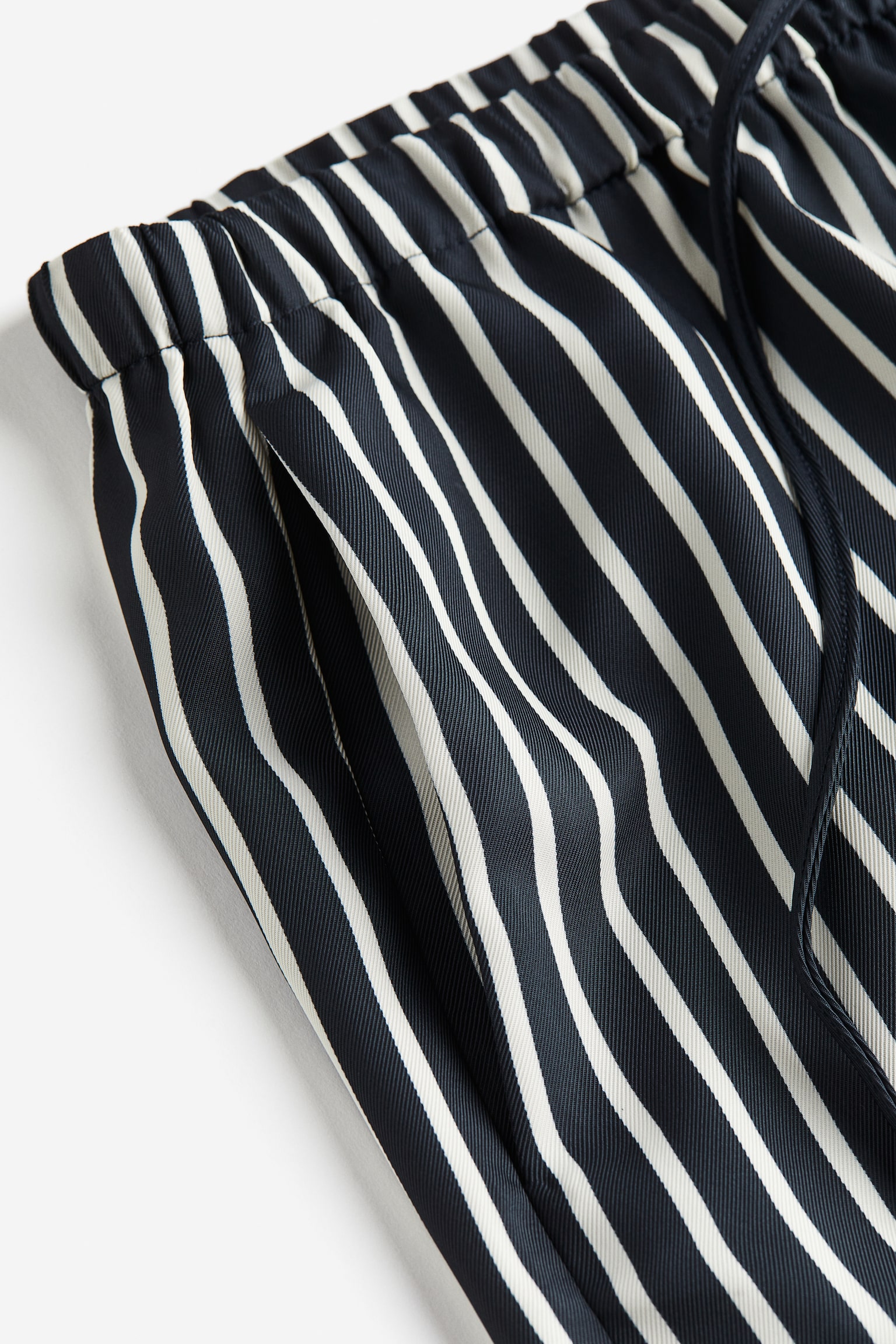 Wide trousers - Navy blue/Striped - 3