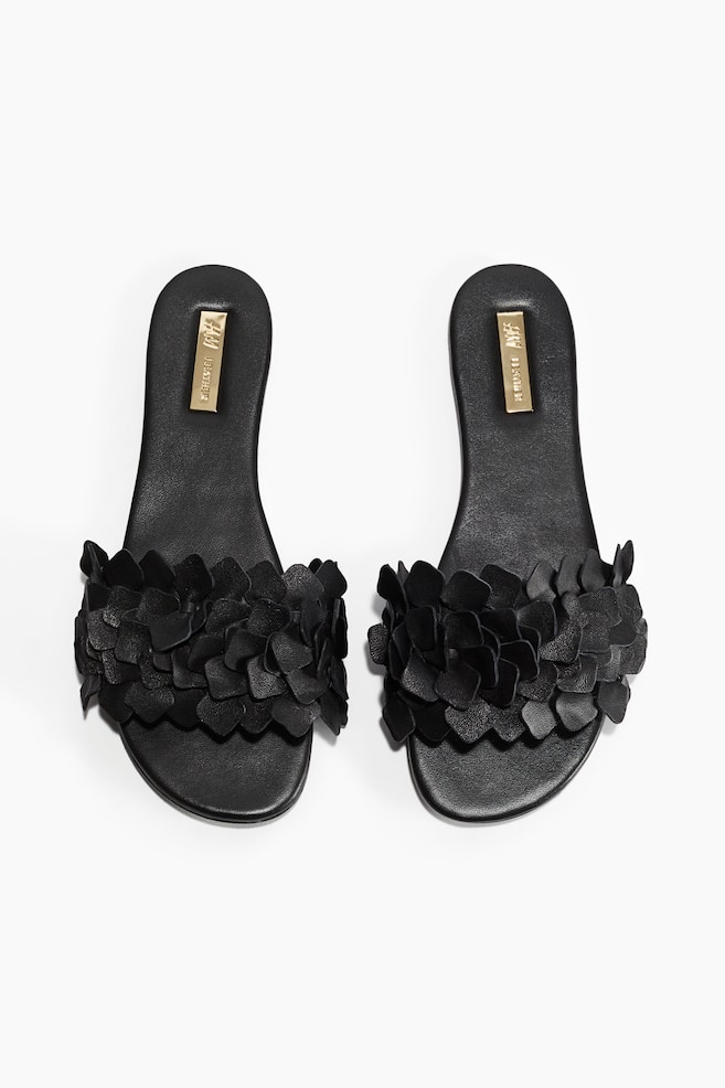Leather sandals - Black - 1
