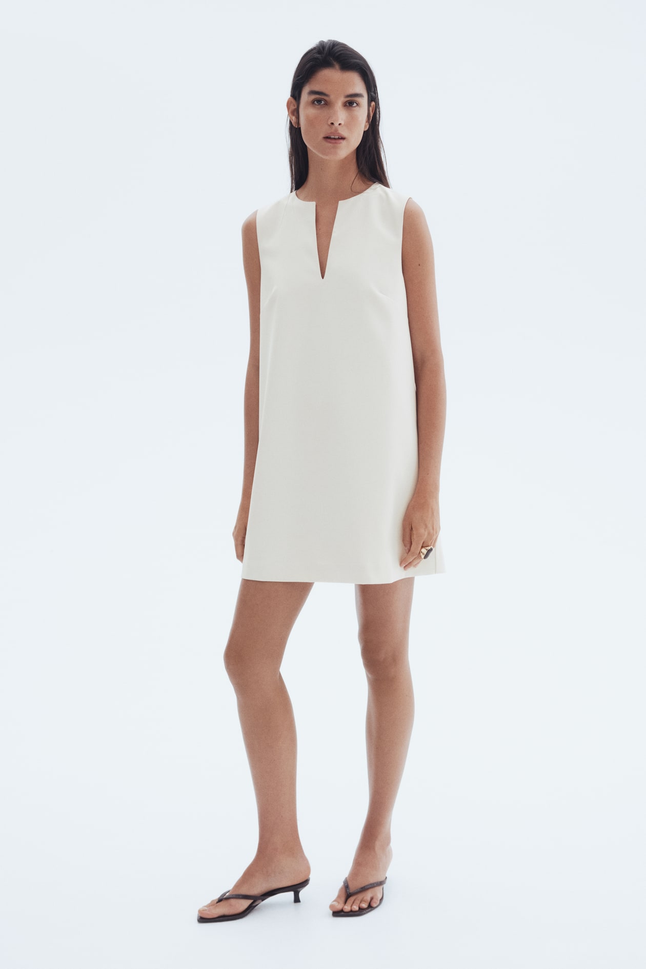 Twill Shift Dress - image 4
