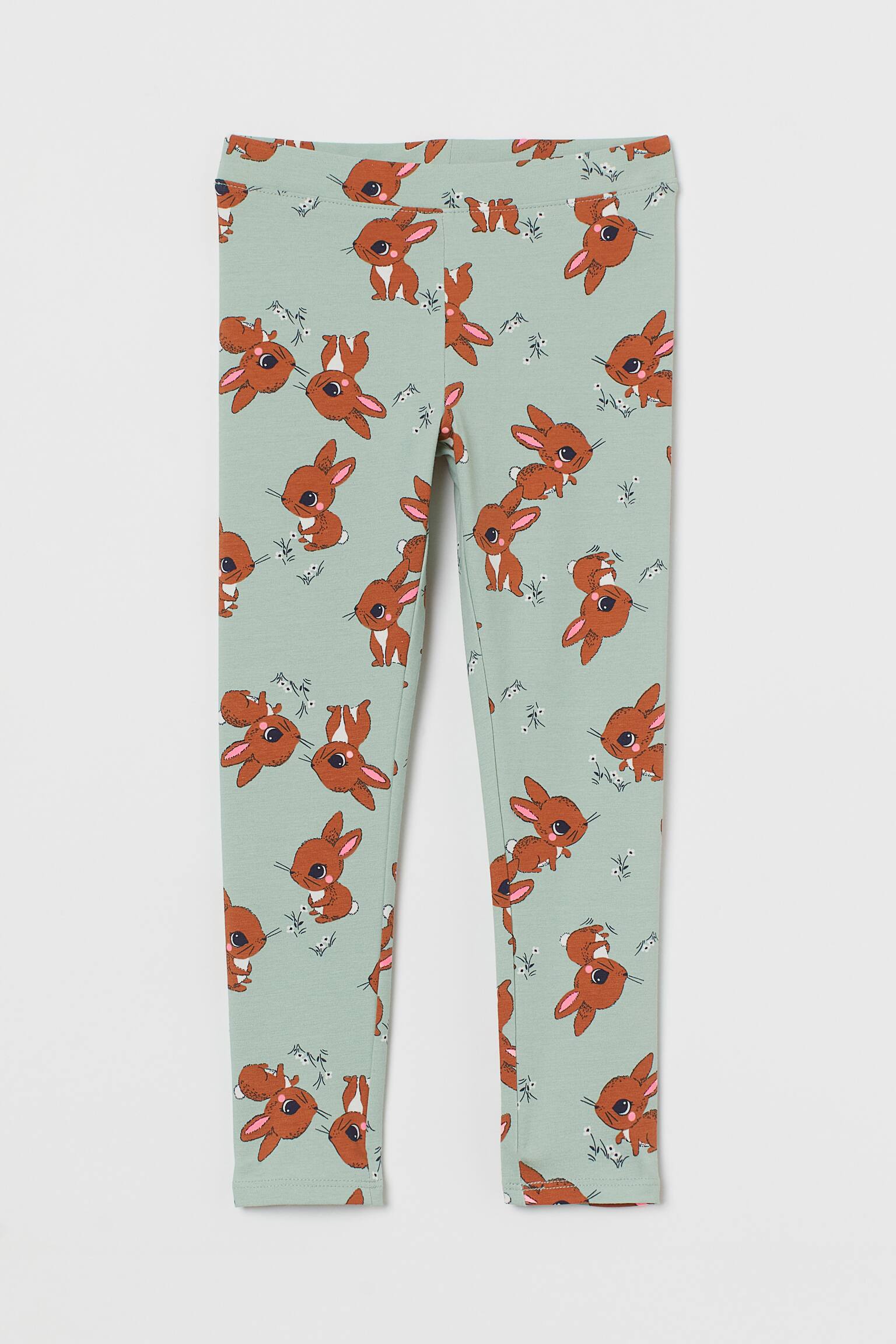 Leggings - Ljusgrön/Kaniner