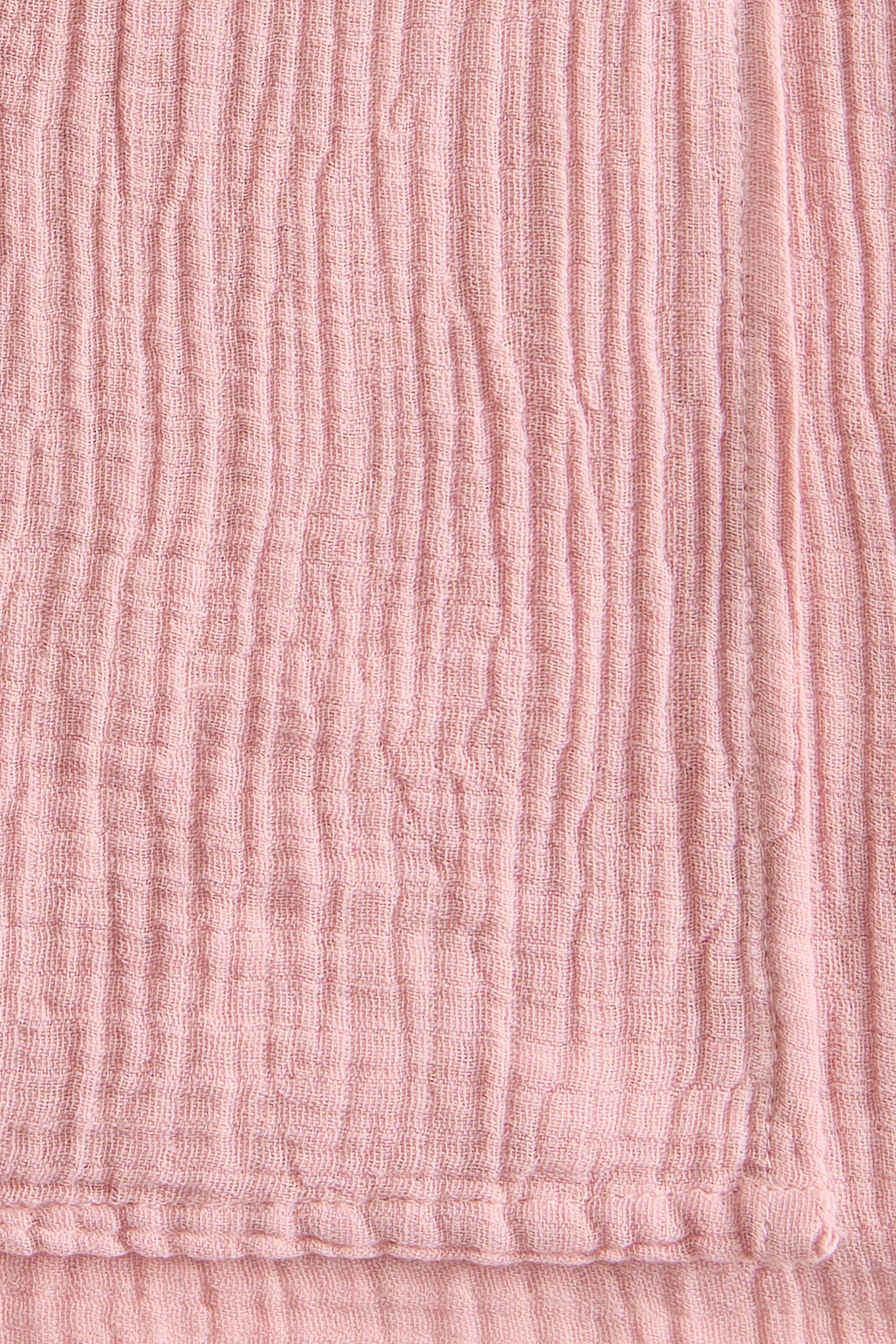 Cotton muslin baby blanket - Light pink/Sage green/Light beige/White - 4