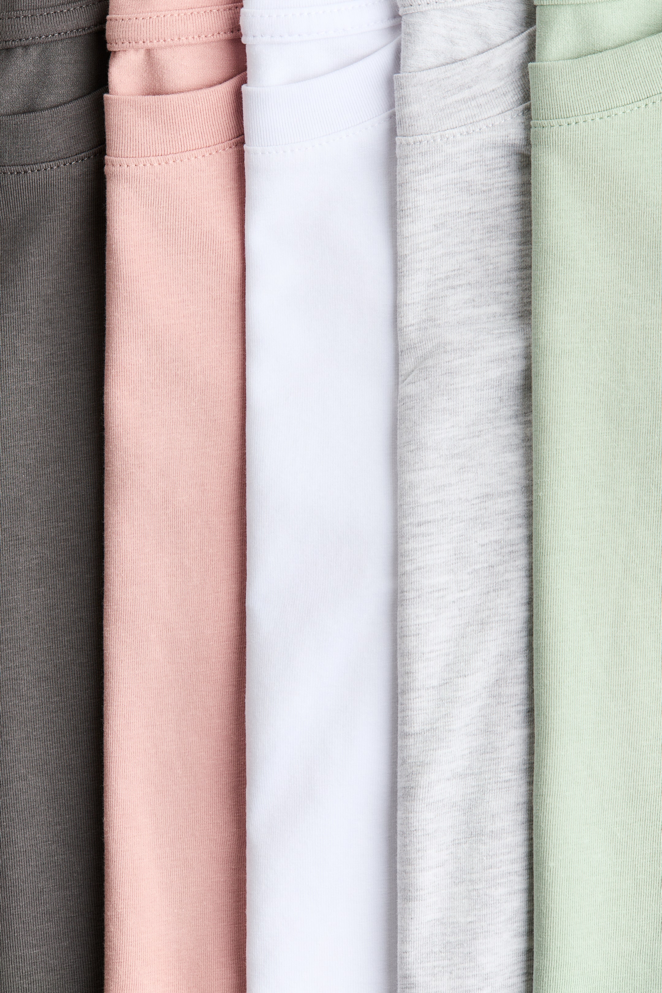 View larger image: 5-Pack Cotton Tops - Light green/dark gray - Kids | H&M US 2