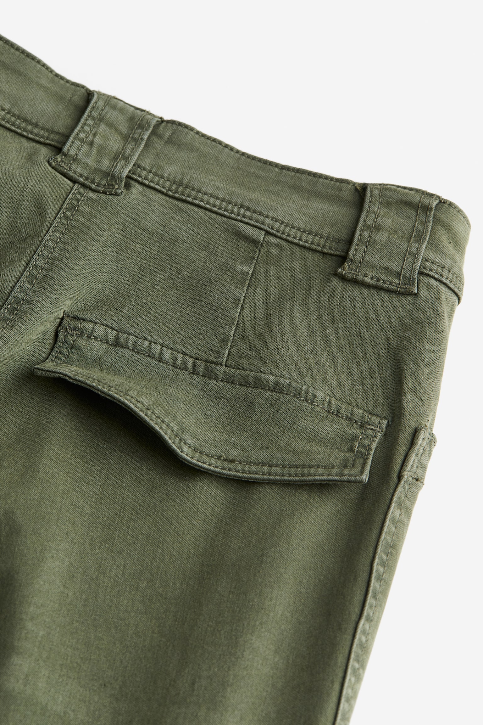 Lyocell-blend cargo trousers - Khaki green - 5