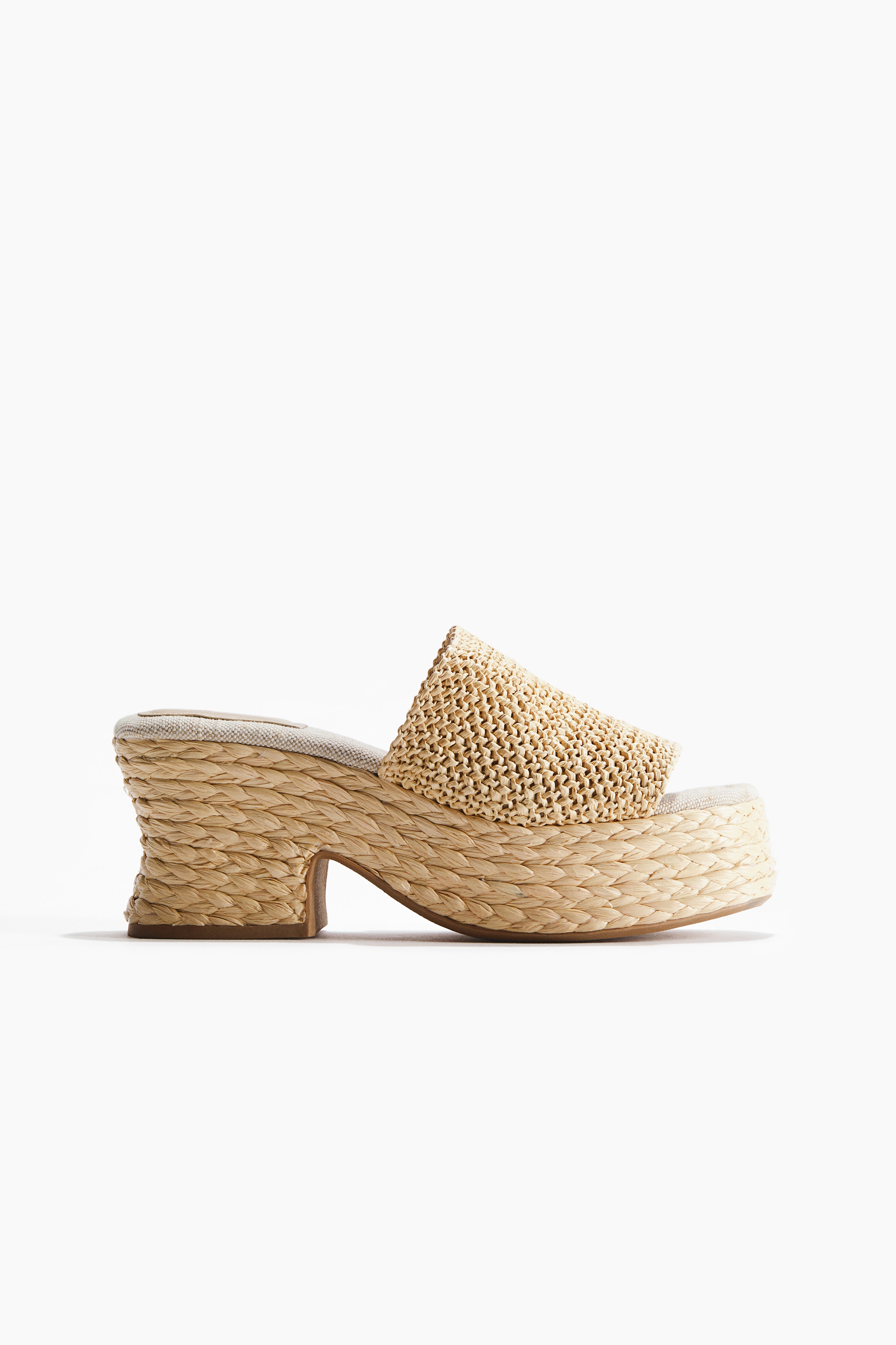 Heeled espadrilles - Beige/Dark brown/Dark beige