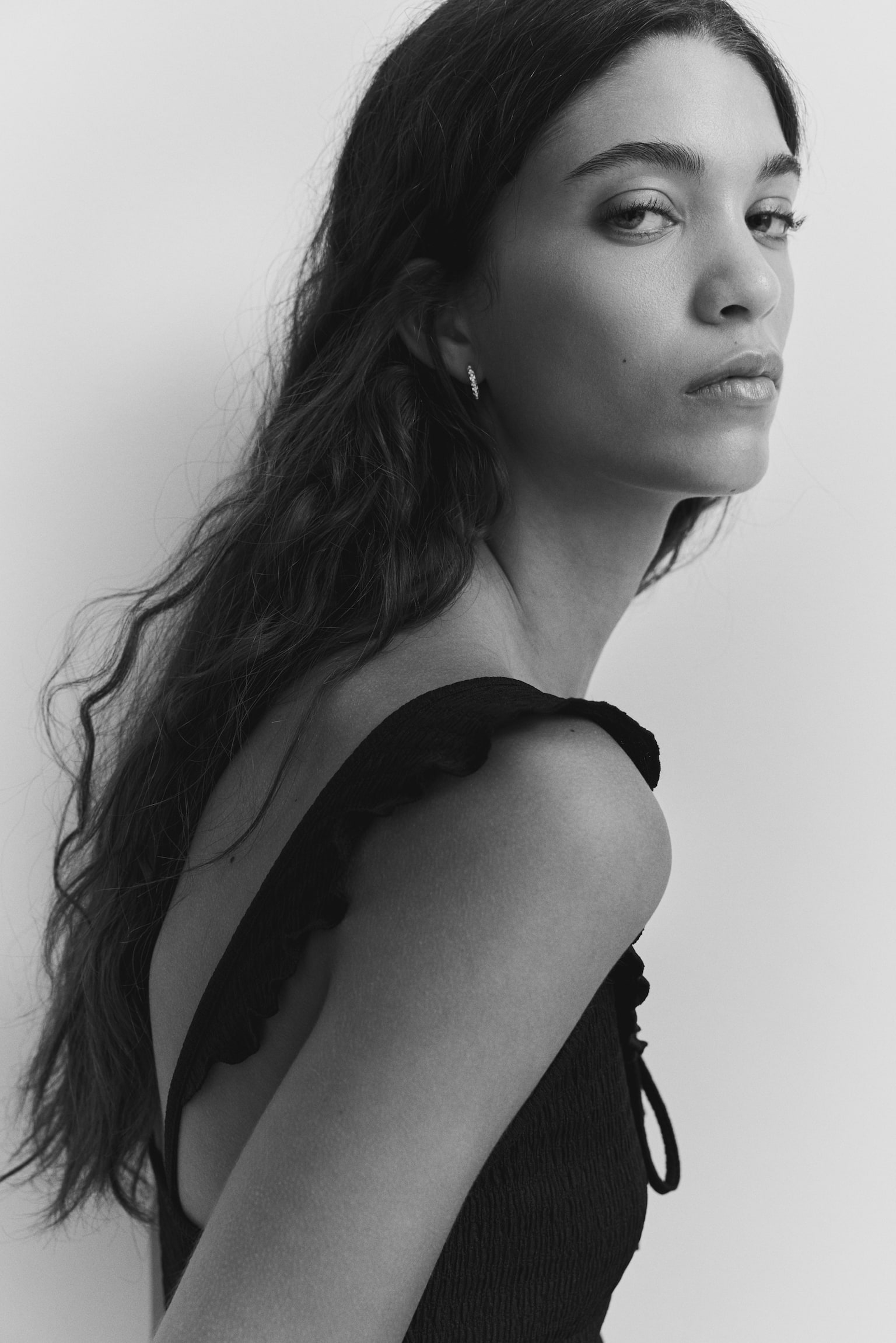 Vestido en punto texturizado - Negro/Ciruela - 6