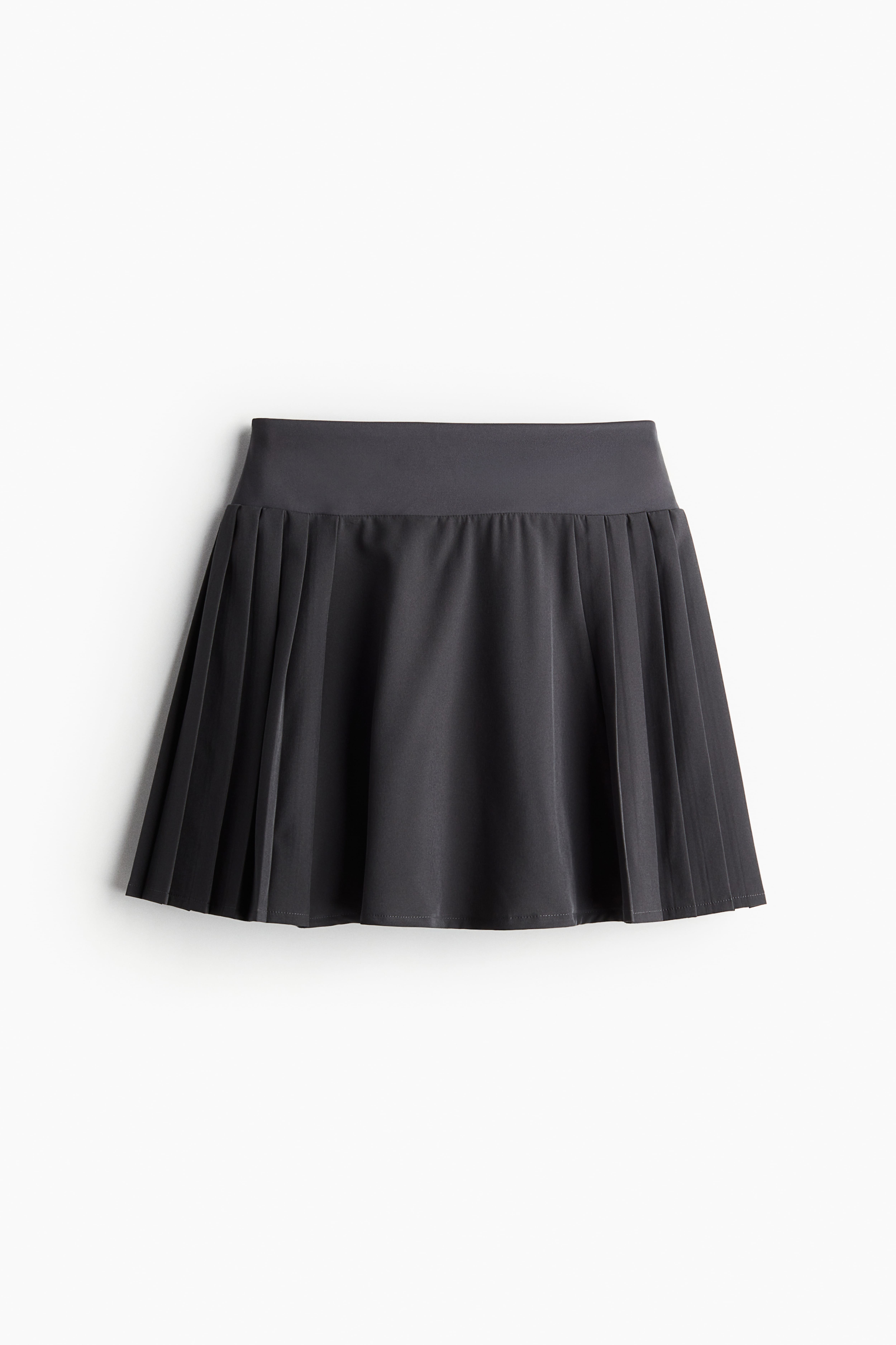 Pleated Tennis Skirt in DryMove Dark gray Ladies H M US