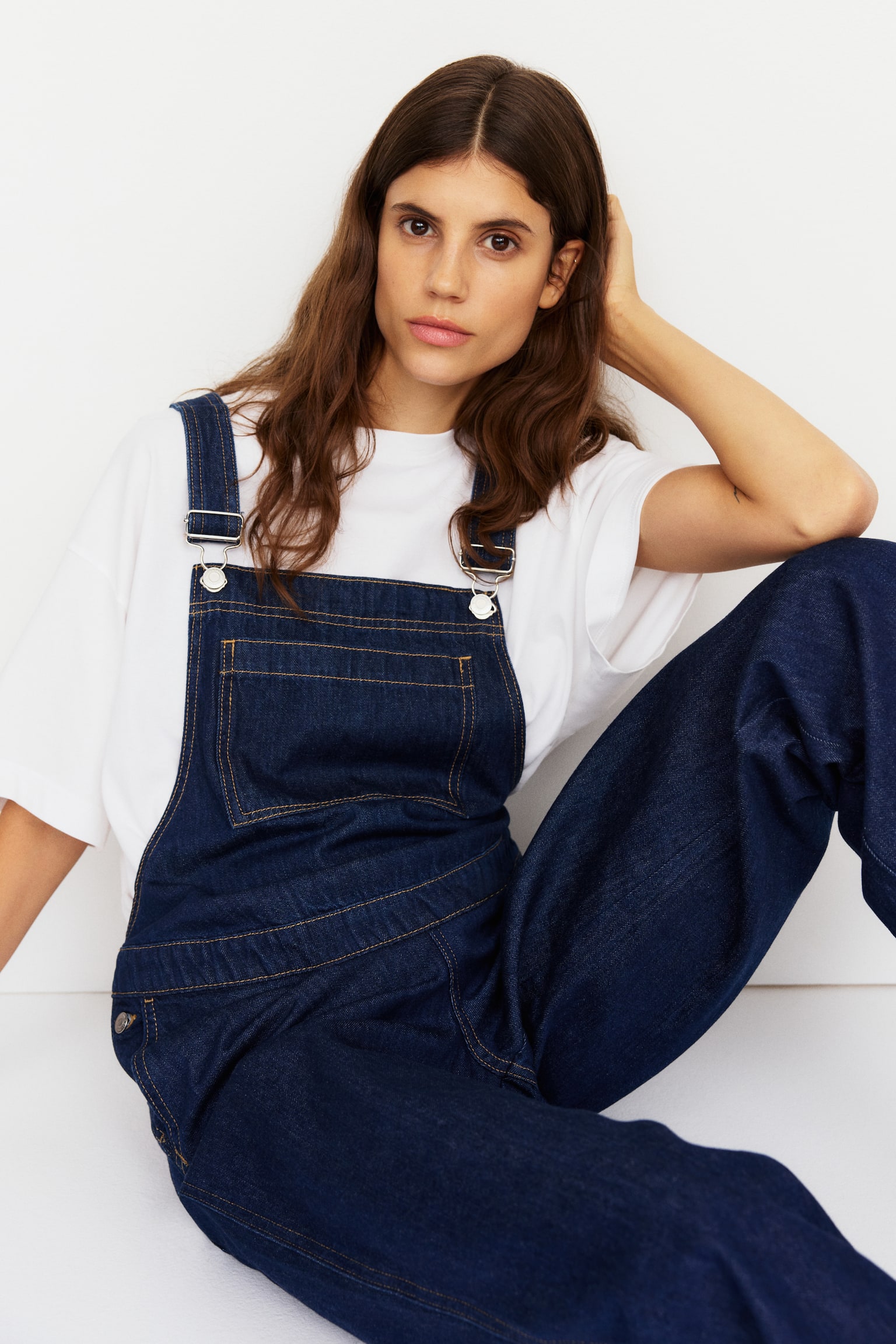 MAMA אוברול ג'ינס Before & After - כחול ג'ינס כהה - 3