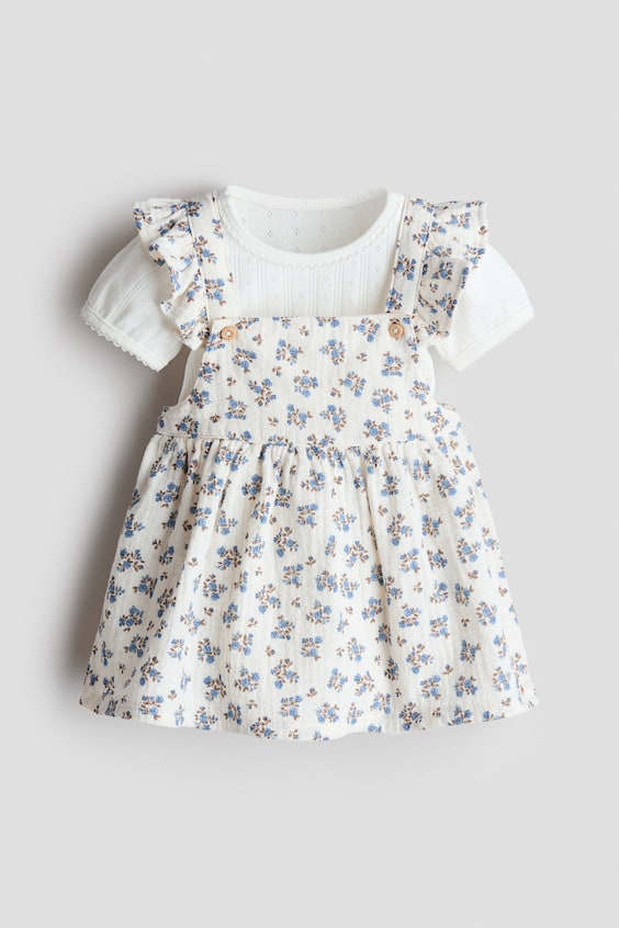 Детские платья H&M Printed Cotton Muslin Dress