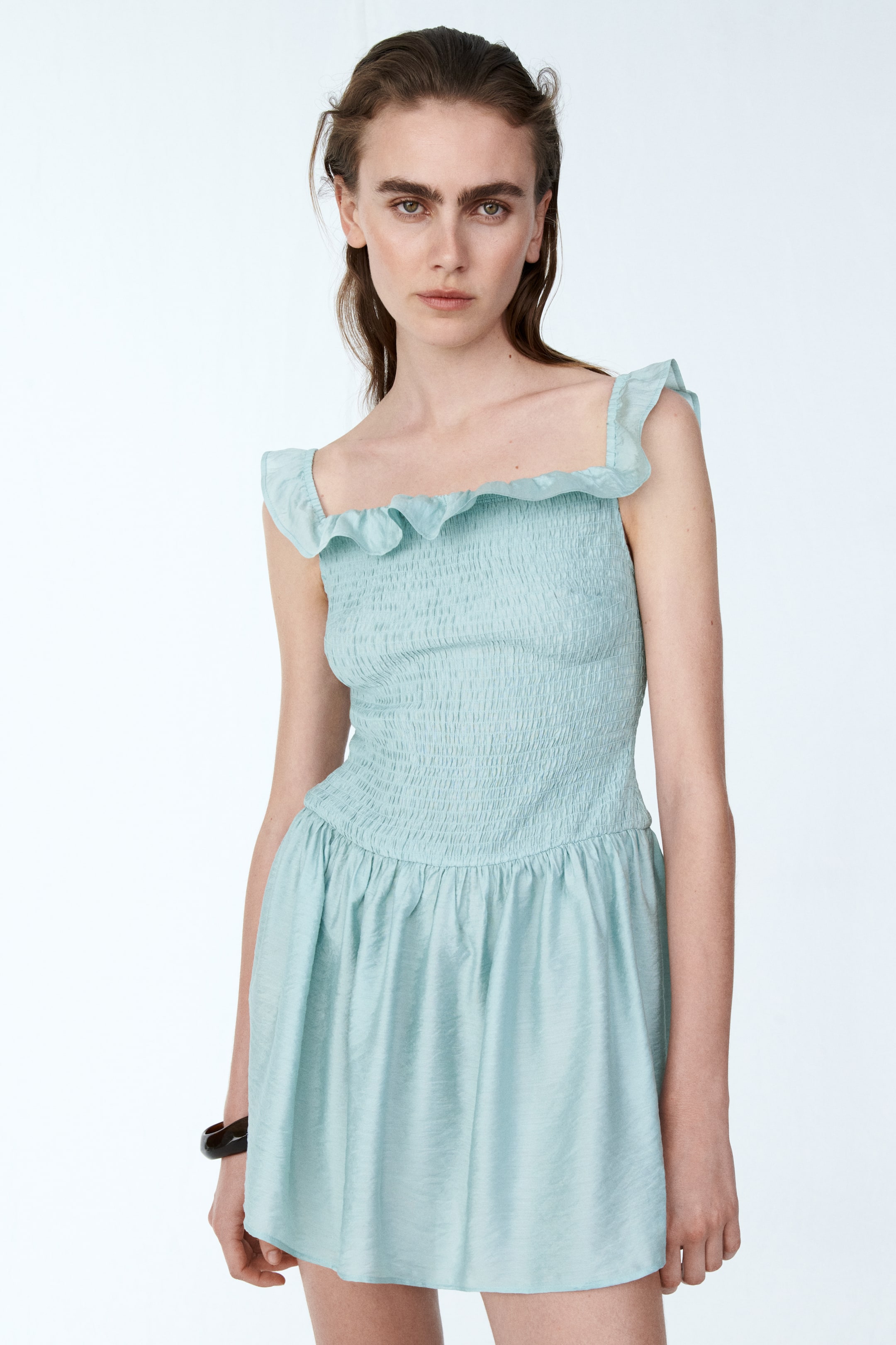 Smocked Off-the-Shoulder Dress