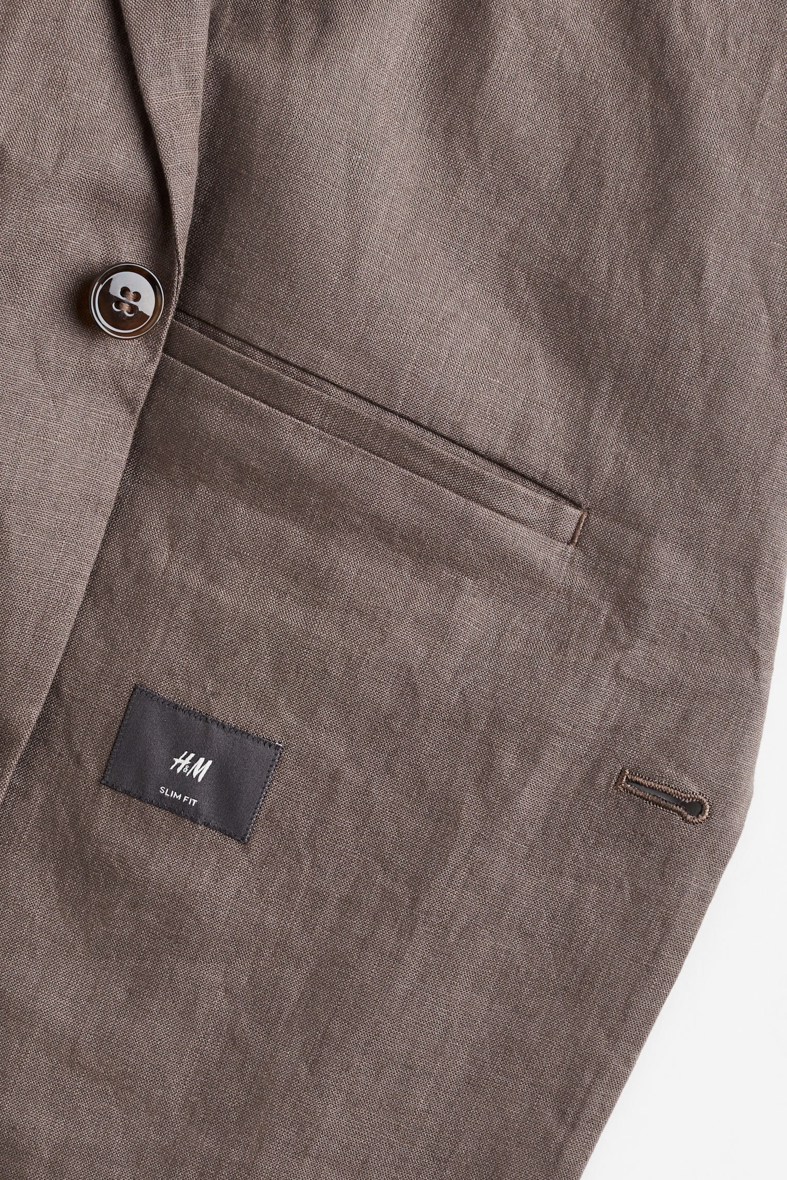 Slim Fit Linen jacket - Dark beige/Light beige/Dark blue/Light grey/Green - 6