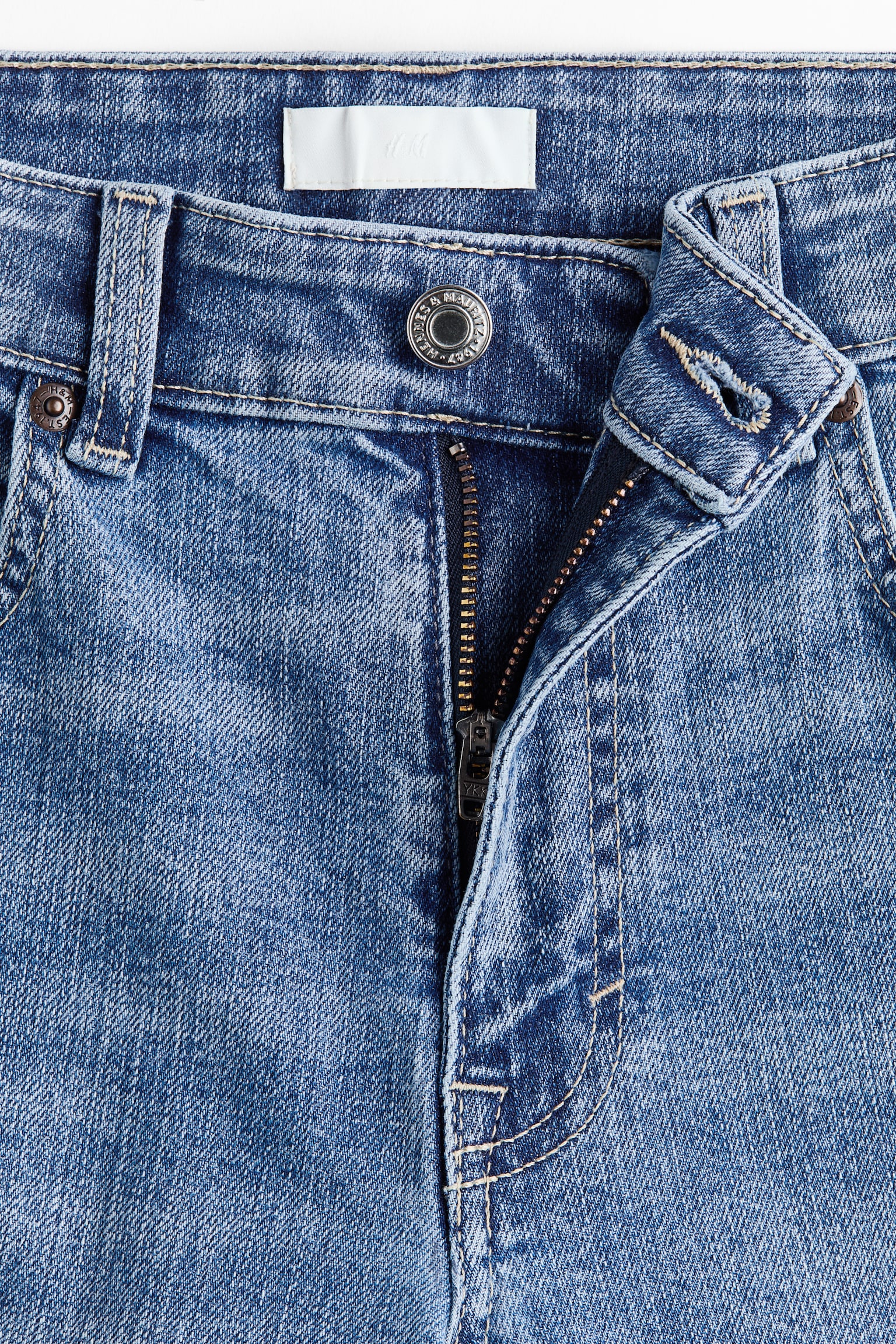 Flared Regular Waist Ankle Jeans - Light denim blue - 3