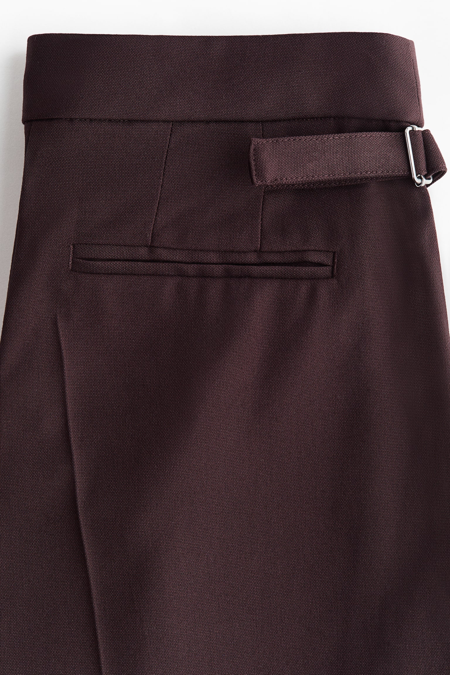 Женские брюки H&M Pleated Tab-Detail, цвет: Тёмный коричневый — фото 6