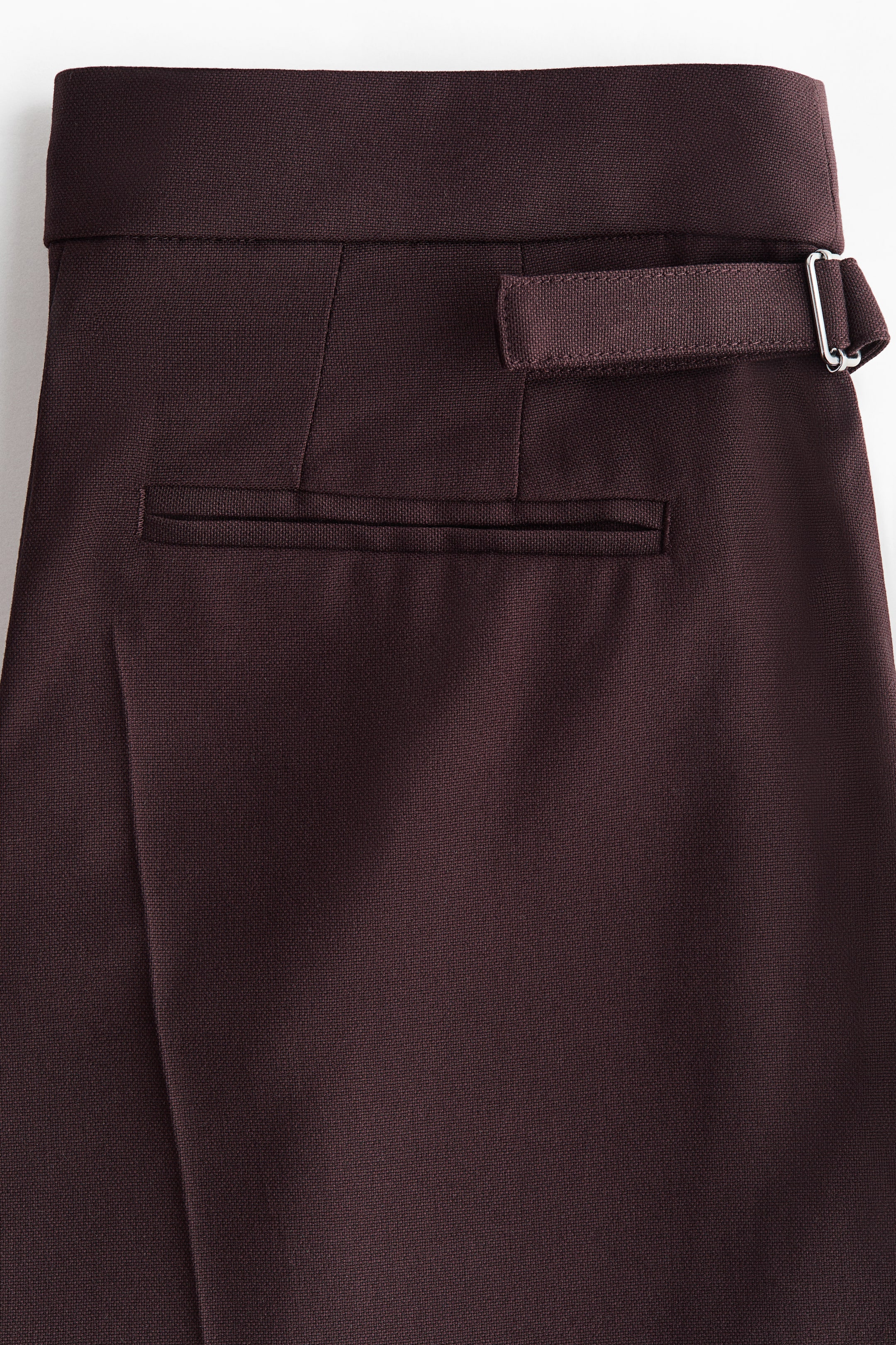 Pleated Tab-Detail Pants