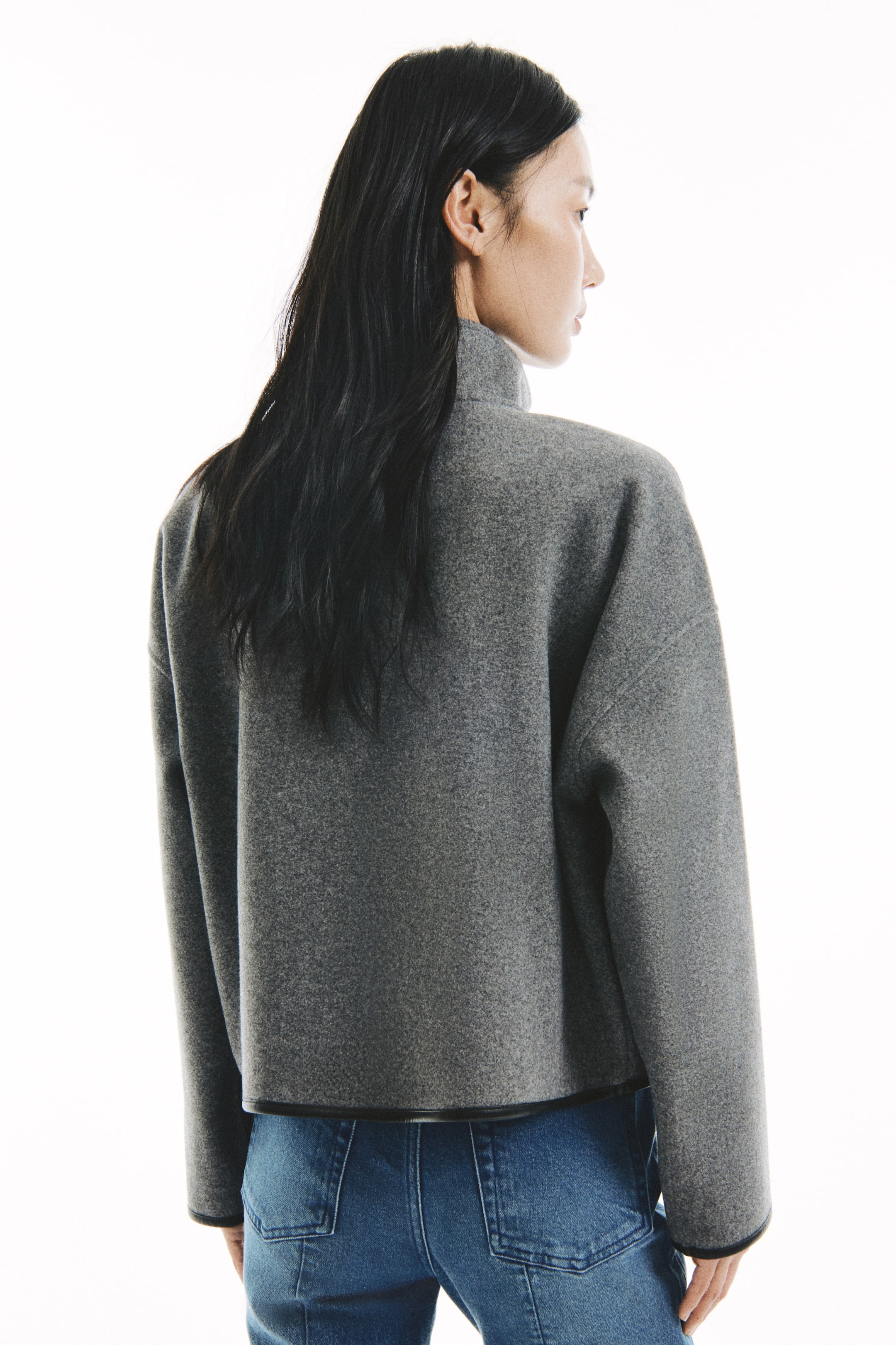 이미지 확대 보기: 집탑 플리스 탑 - 그레이 - 여성 | H&M KR 3