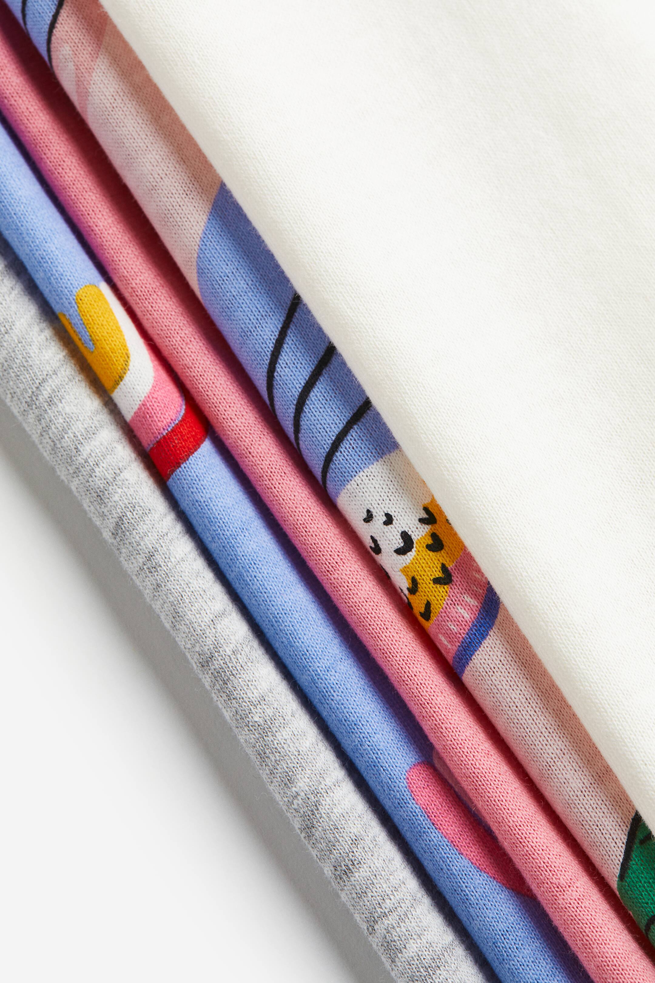 View larger image: 5-pack printed jersey tops - Light pink/Rainbows - Kids | H&M HK 2