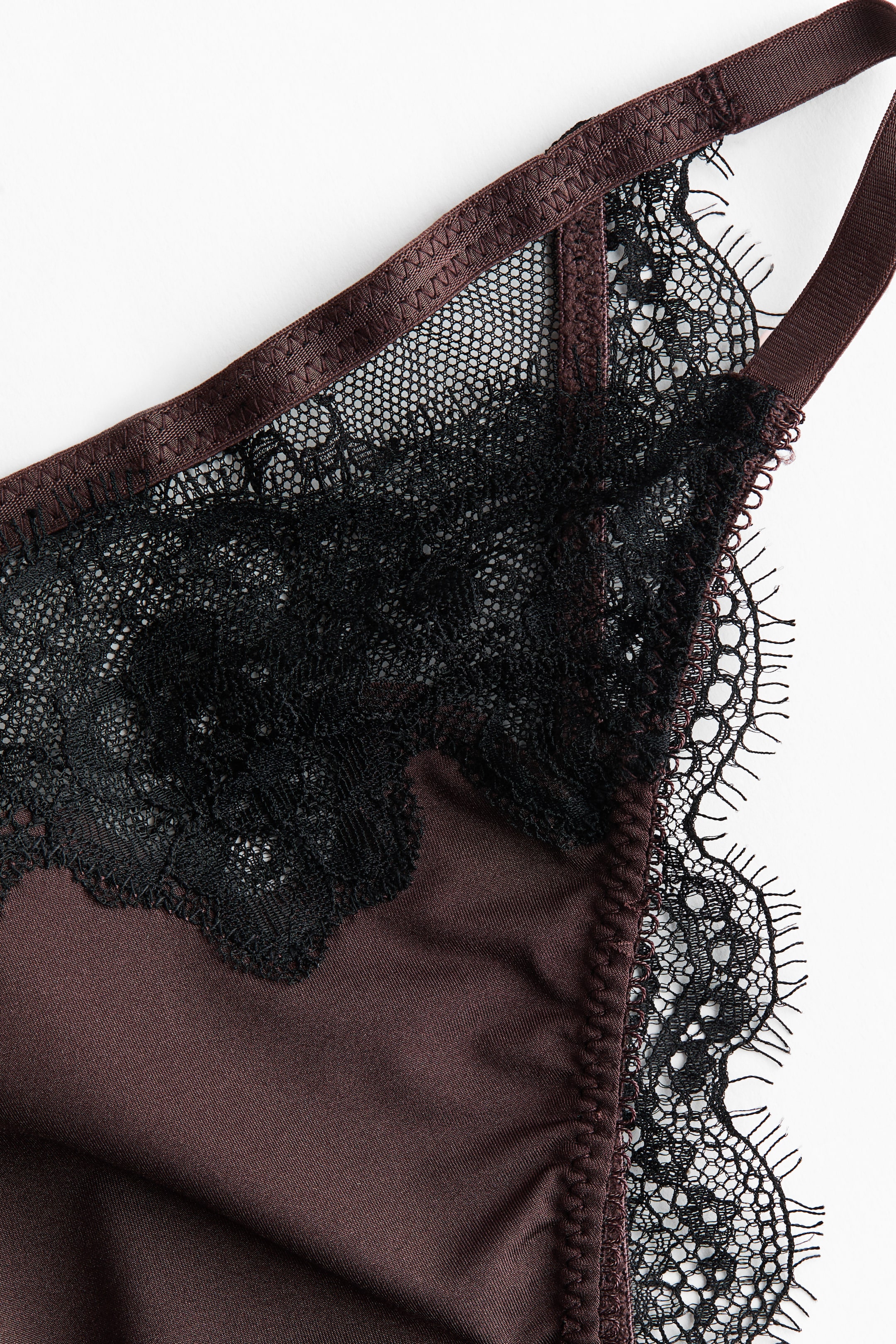 Microfiber and Lace Brazilian Briefs