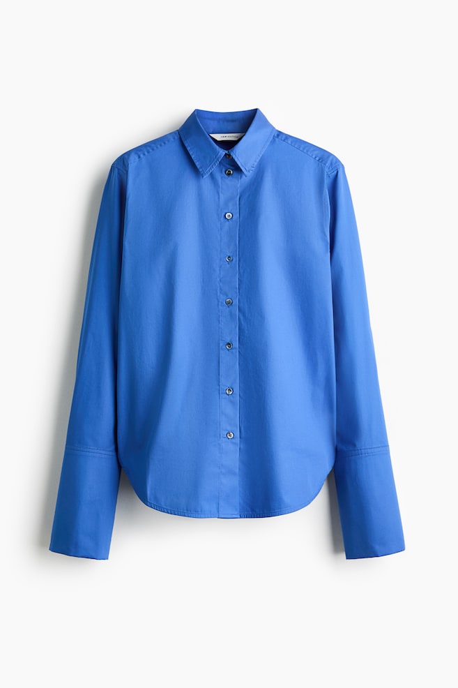 Cotton Shirt - Blue - 1