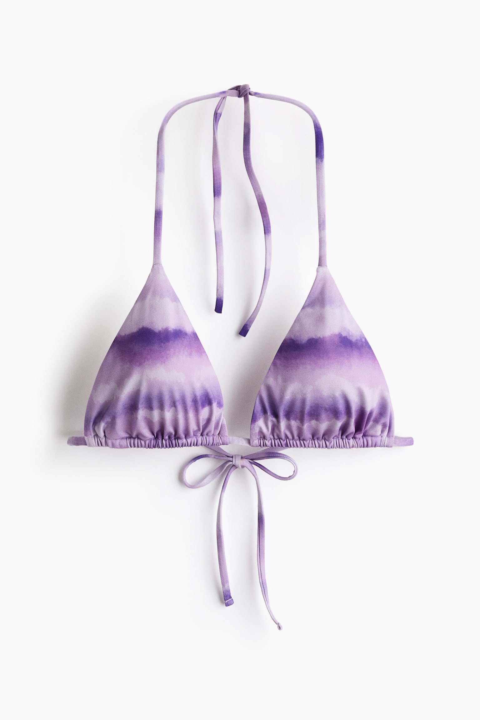 Vadderad trekantsbikini-bh - Lila/Ljusrosa/Randig/Blekorange - 1