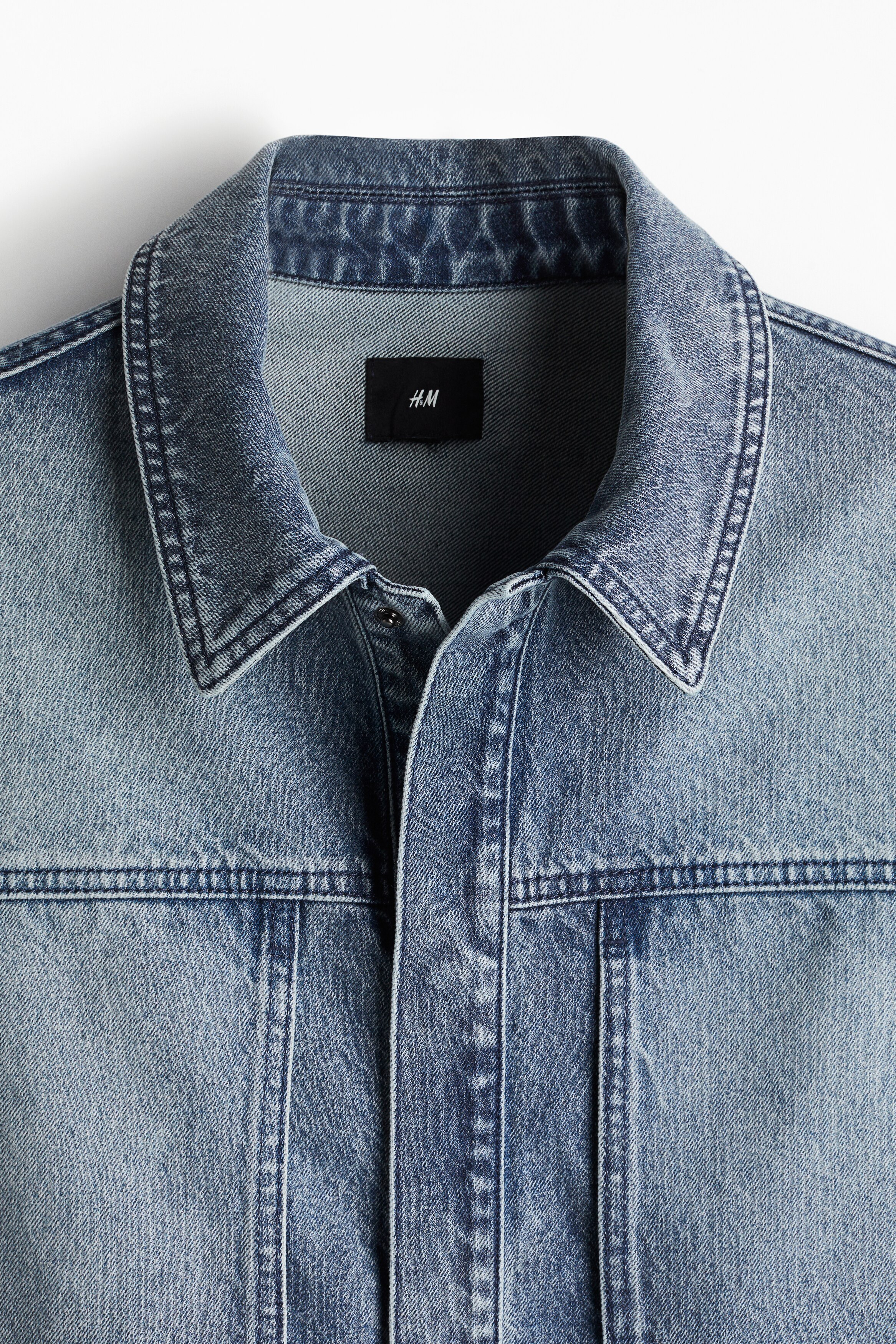 ルーズフィット デニムオーバーシャツ - デニムブルー - Men | H&M JP