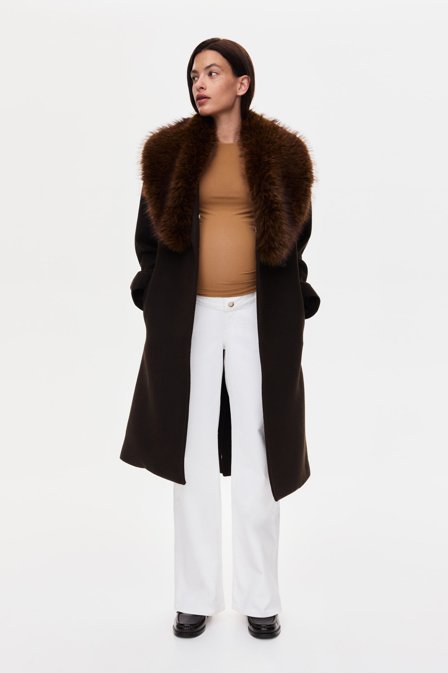 MAMA Wide jeans - לבן - 1