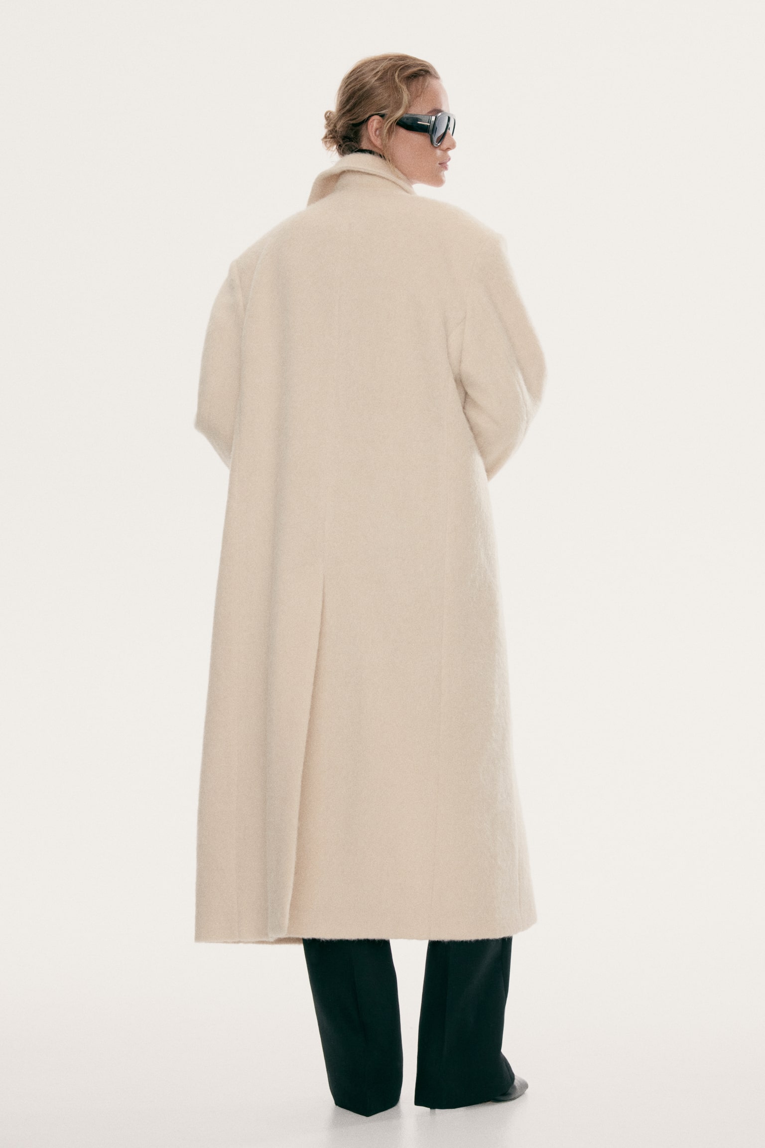 Женское пальто H&M Wool-Blend, цвет: Светлый бежевый — фото 6