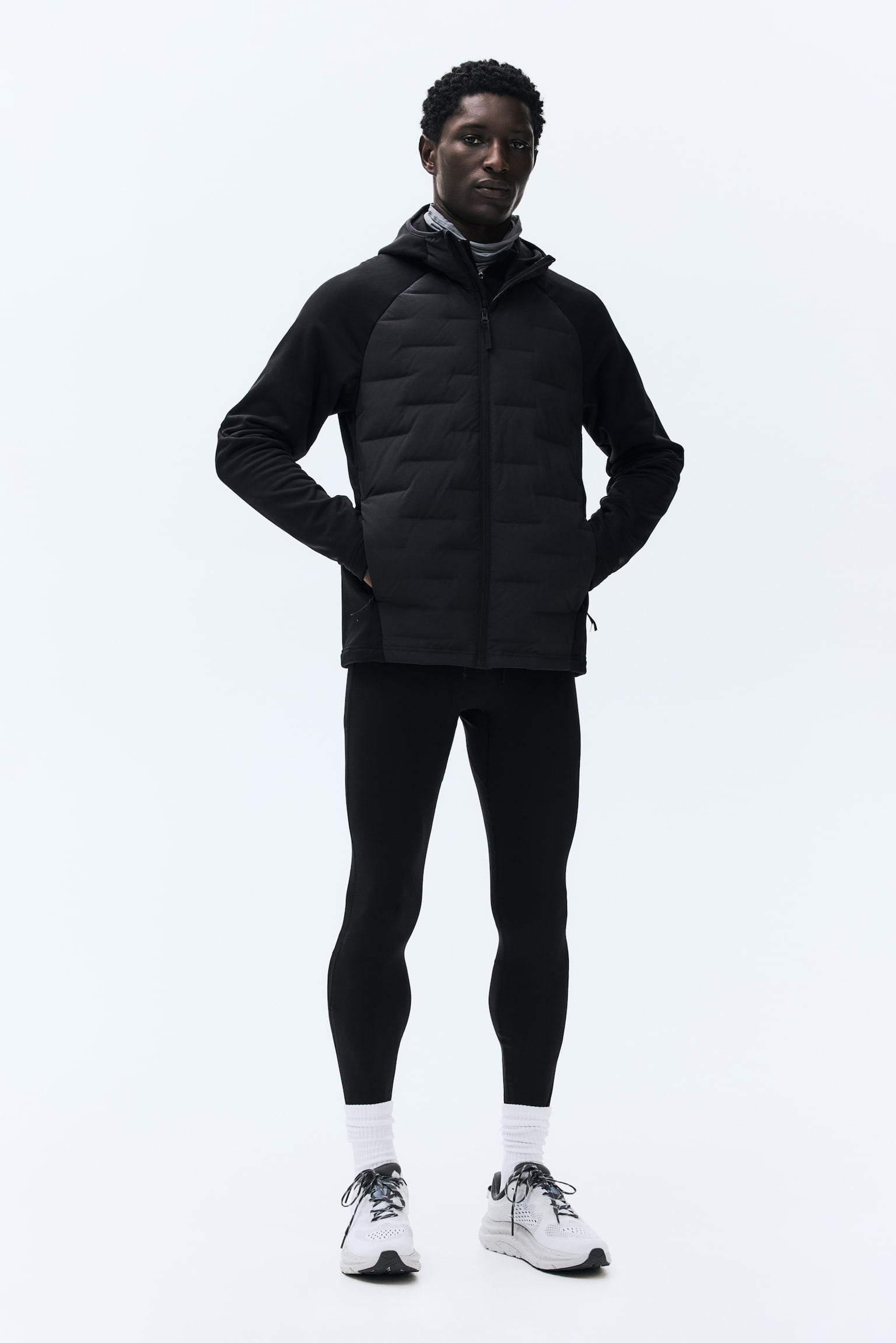 Regular Fit Hybrid jacket in ThermoMove™ - Black - 5