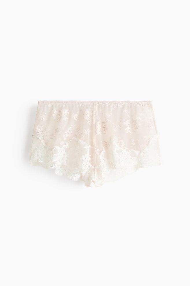 Kanten slip - Shortie - Bleekbeige/Zwart/roomwit/Zwart - 1