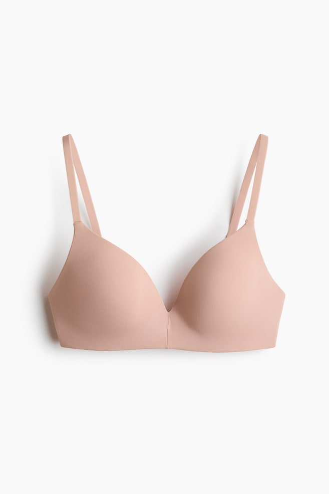 Padded non-wired microfibre bra - Beige/Navy blue/Pale beige/Black/Grey-green - 1