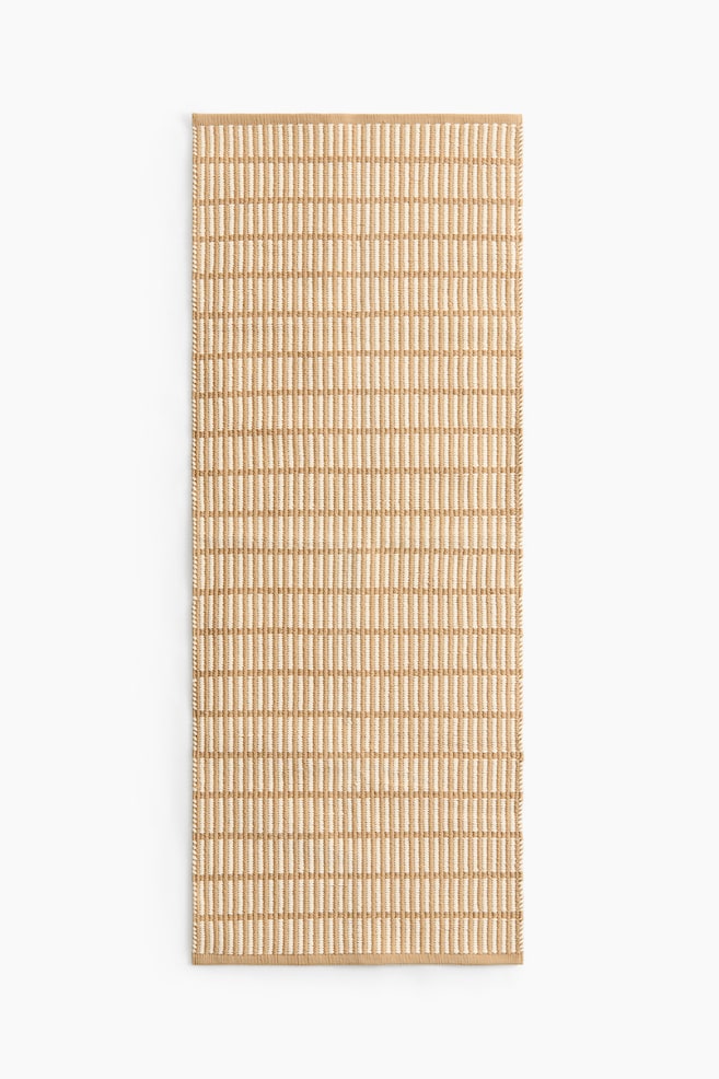 Tapis de couloir d'intérieur/extérieur - Beige foncé/beige clair - 1