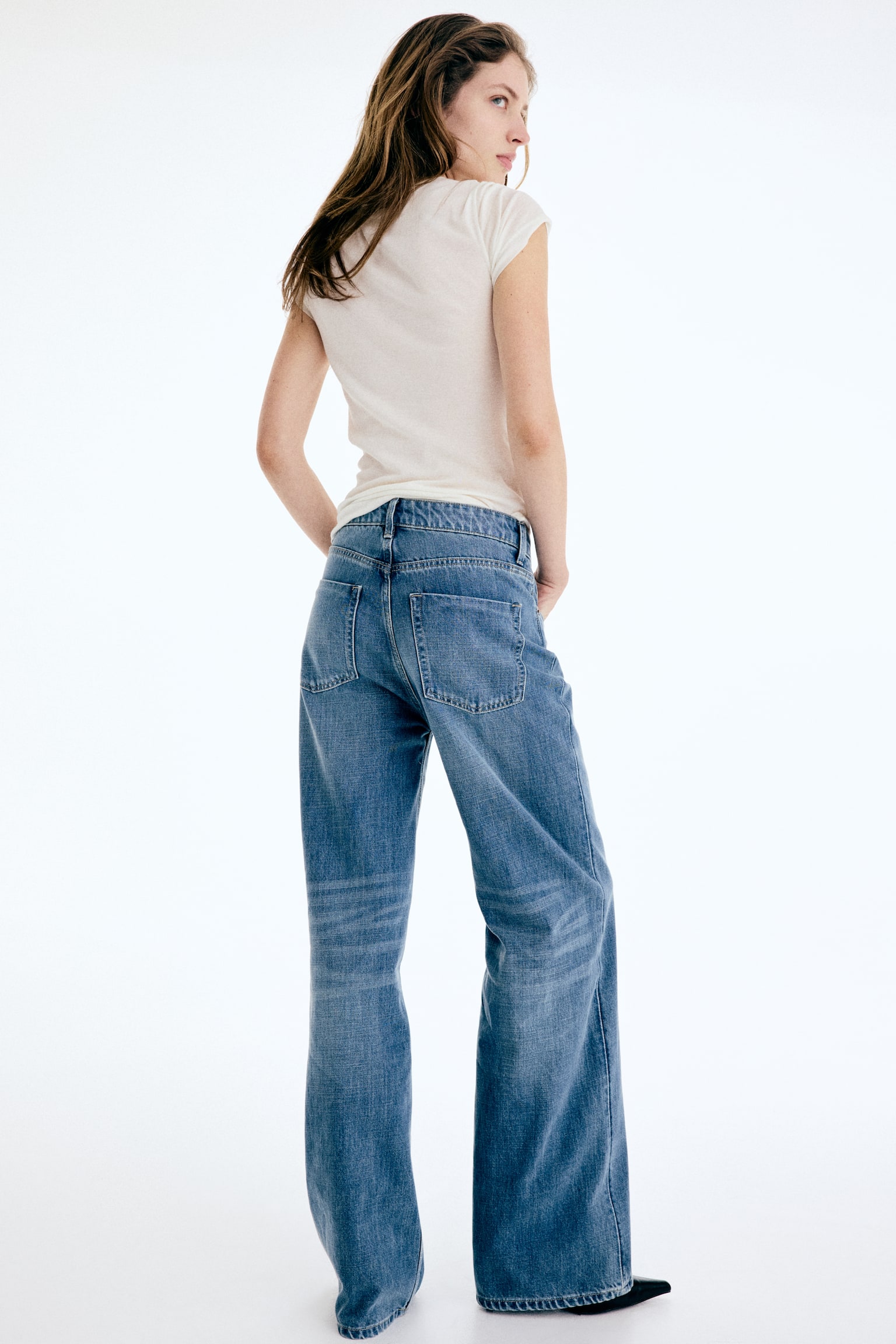 Wide High Jeans - כחול ג'ינס/כחול ג'ינס/שחור משופשף/כחול ג'ינס בהיר - 9
