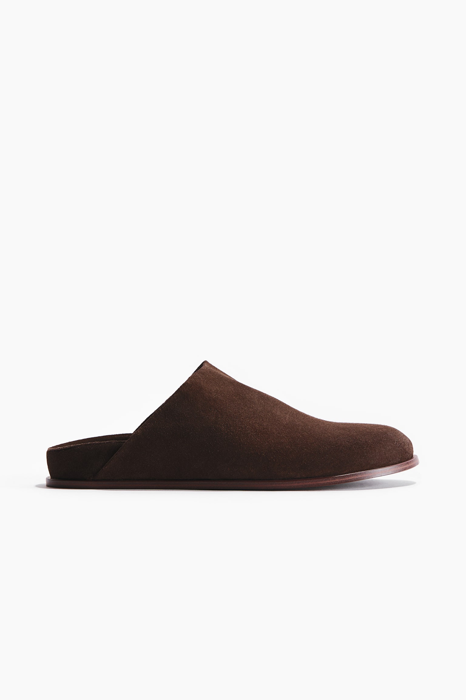 Mules em camurça com palmilhas - Castanho escuro/Preto/Bege - 1