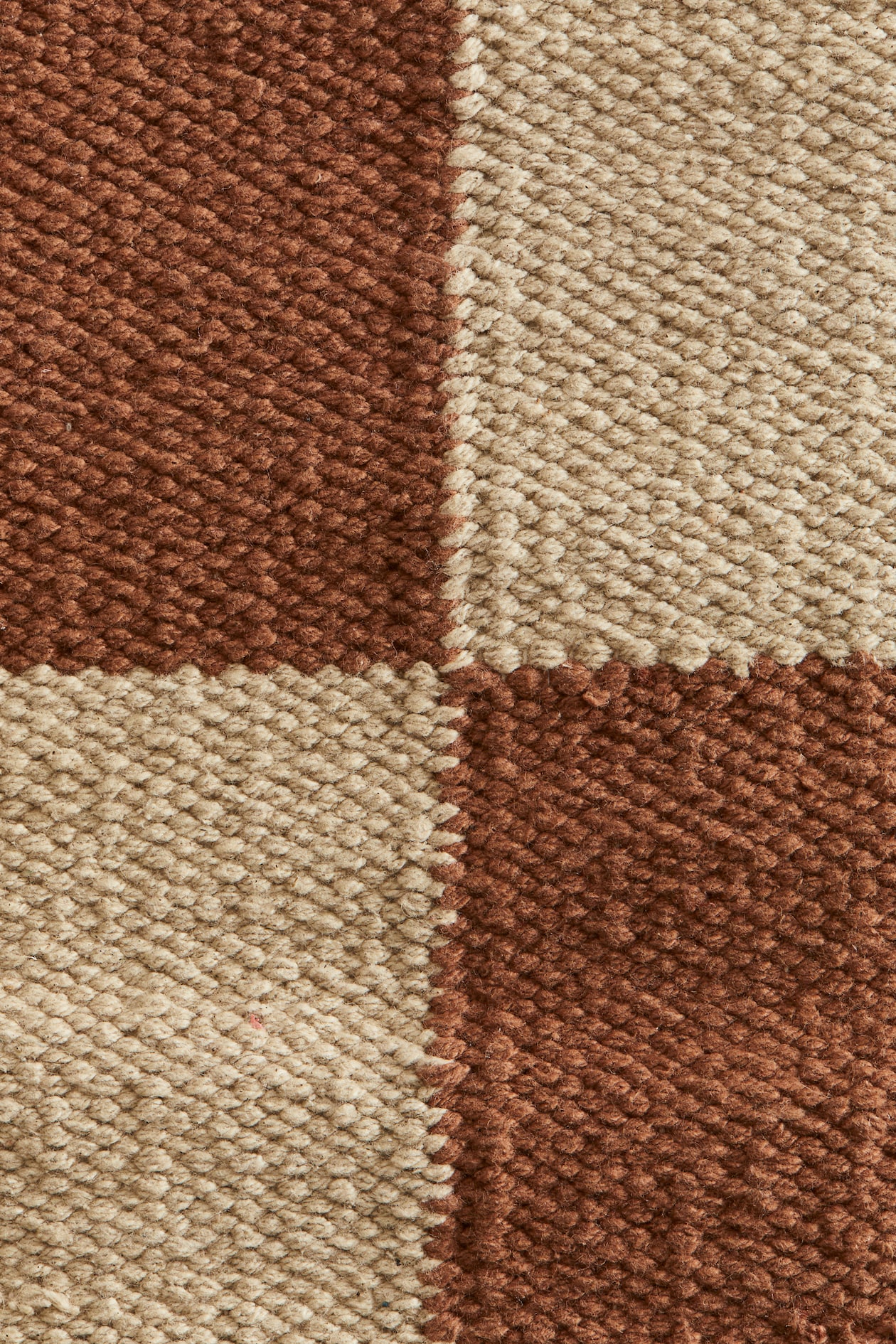 Checked Natural Rug Brown/checked Checked Cotton Rug at H&M Home | H&M US