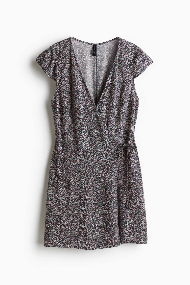 Crêpe Wrap-Front Dress