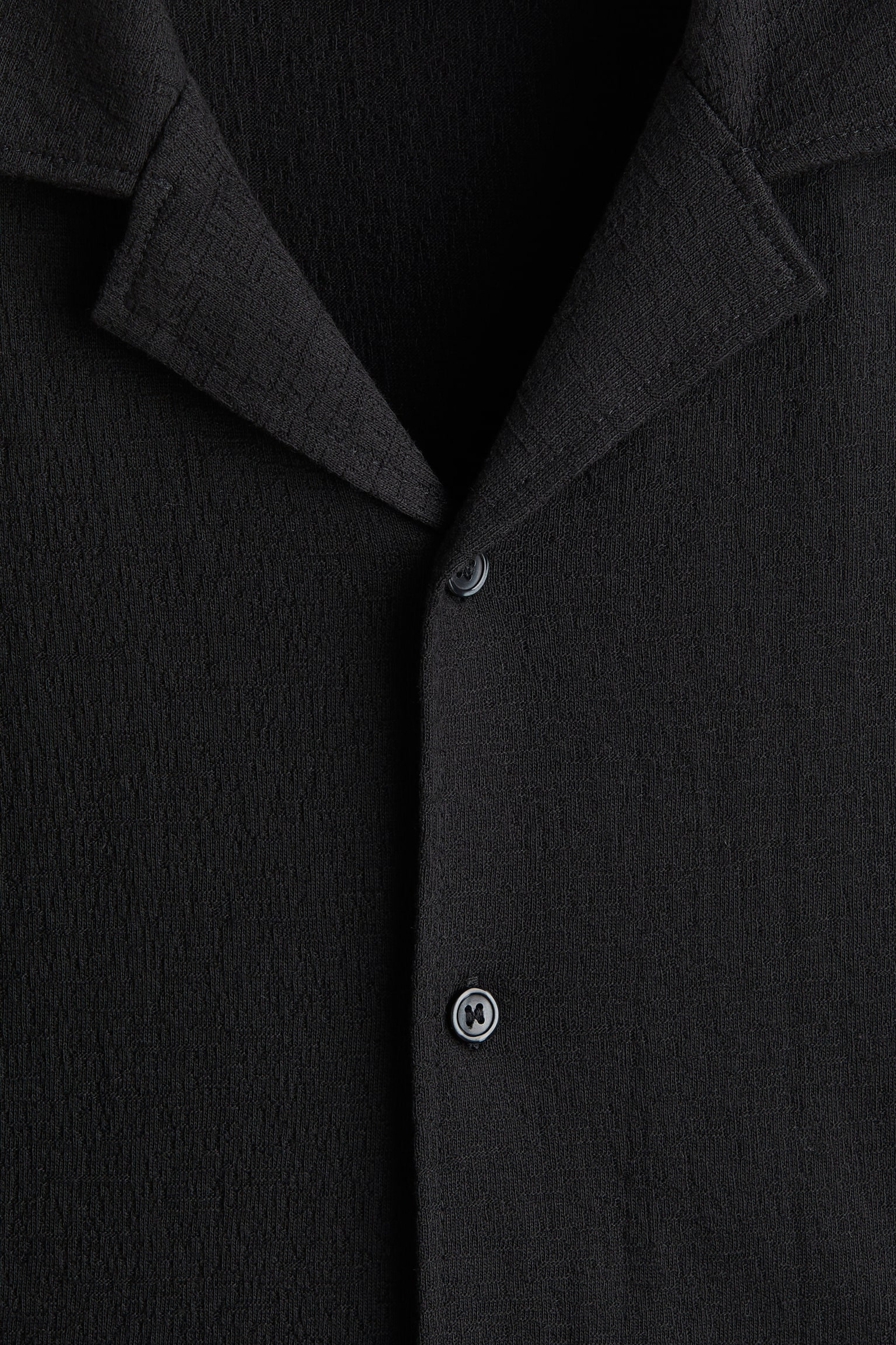 Áo sơ mi jersey cổ hai ve Regular Fit - Màu đen/Màu trắng/Màu xanh kaki đậm - 3