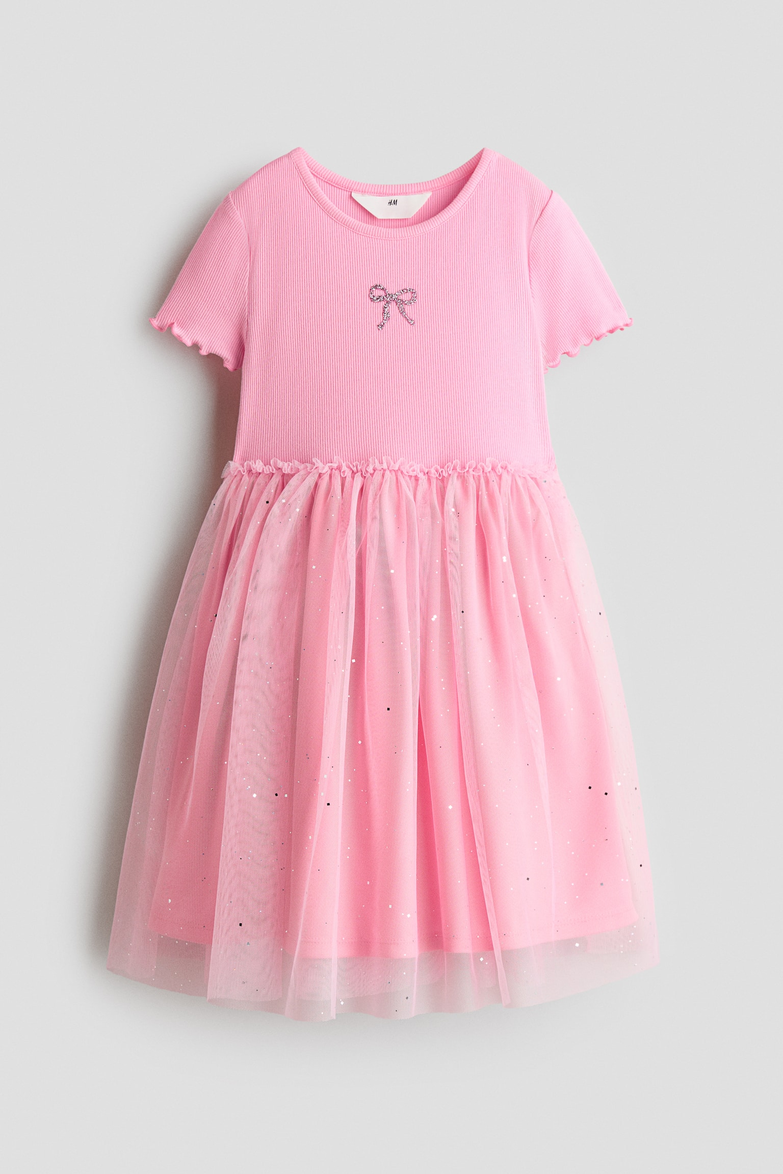Tulle skirt dress - Pink/Bow/Light pink/Hearts/Light green/Cream/Flowers/Light beige/Bows/Cream/Leopard print/Light pink/Hearts/Pink/Bows - 1