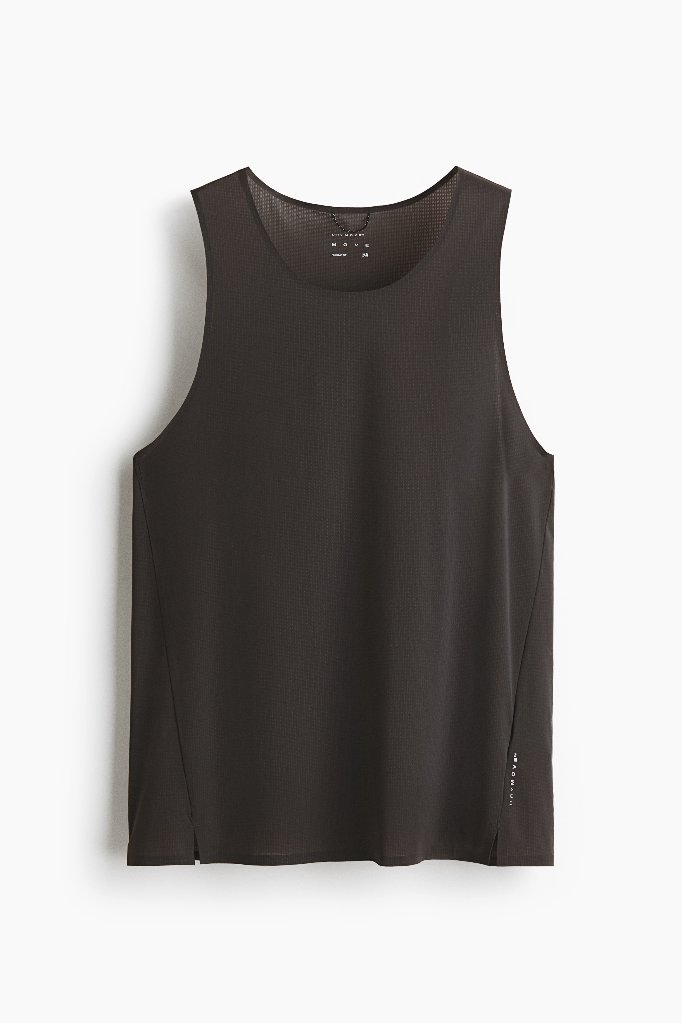 Regular-Fit Sports Tank Top with DryMove™ - Dark gray/White