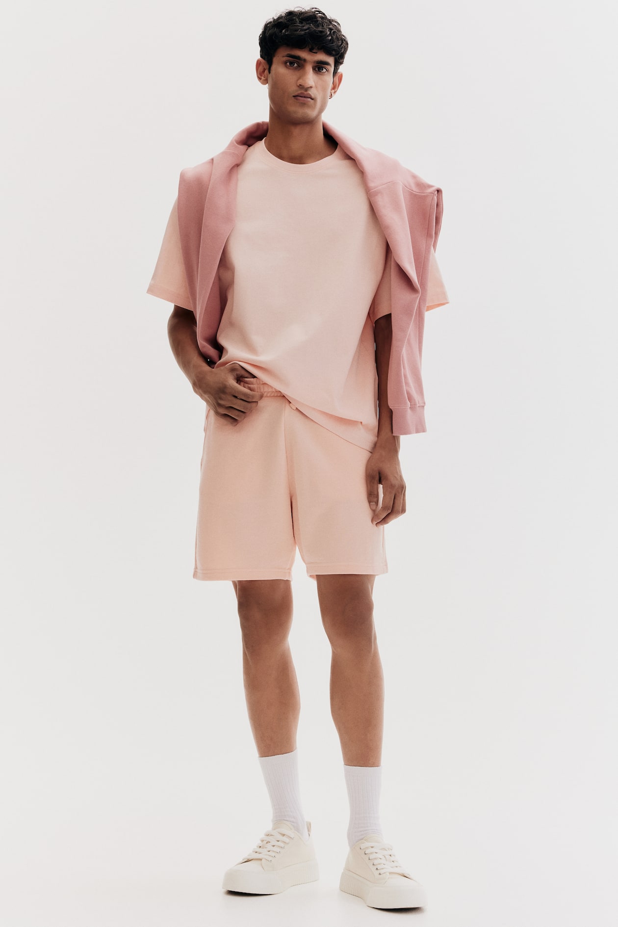 Regular Fit Sweat Shorts Peach pink Men H&M AU