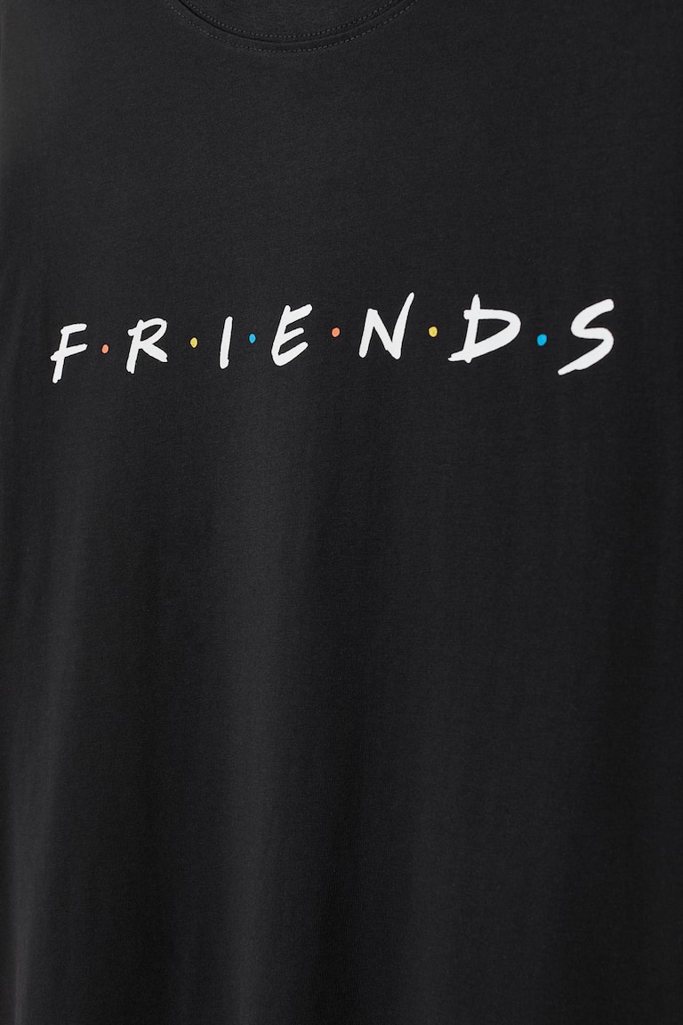 Printed T-shirt - Black/Friends - Men | H&M