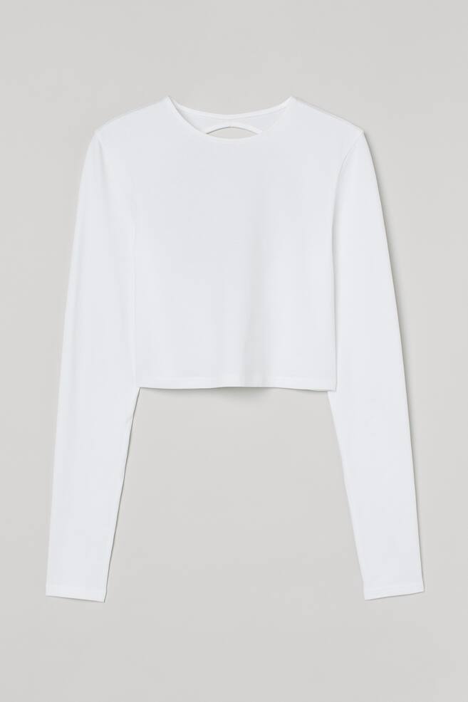Cut-out cropped top - White - 1