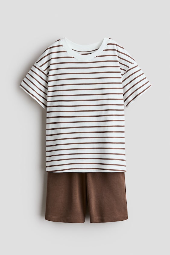 Детские топы H&M 2-Piece T-Shirt and Shorts Set