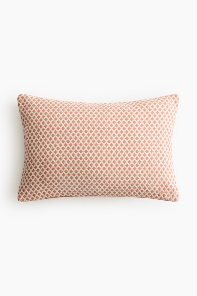 Housse de coussin d'extérieur - Orange/motif/Beige clair/motif - 1