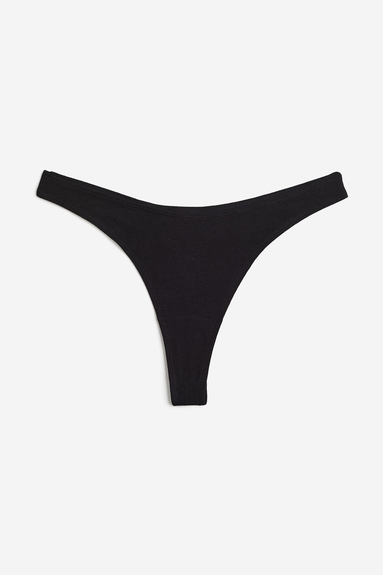 5-pack cotton thong briefs - Black - 1